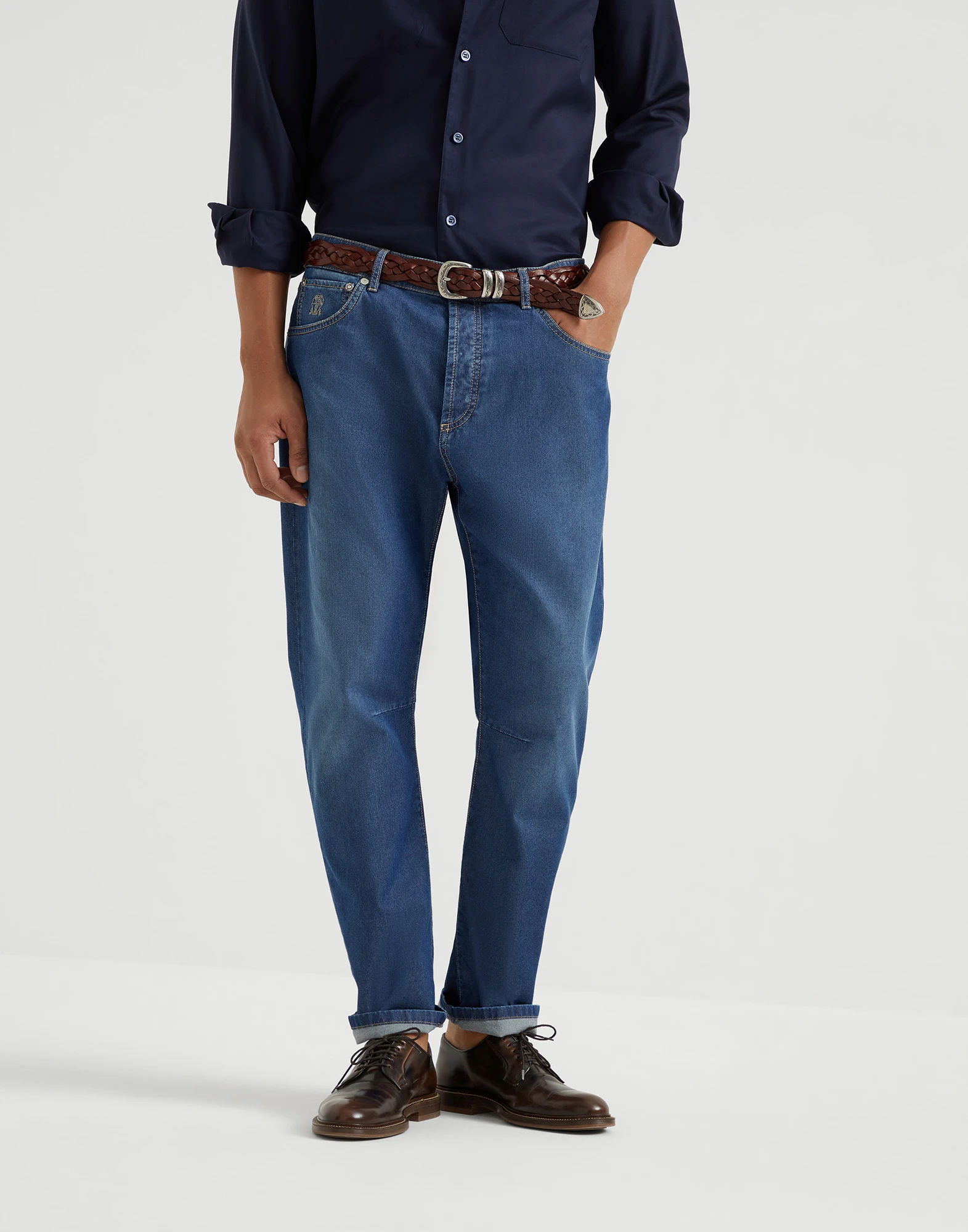 Comfort denim trousers