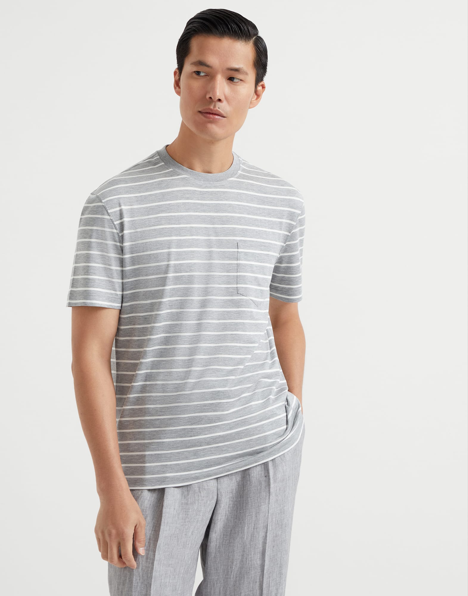 Striped jersey T-shirt