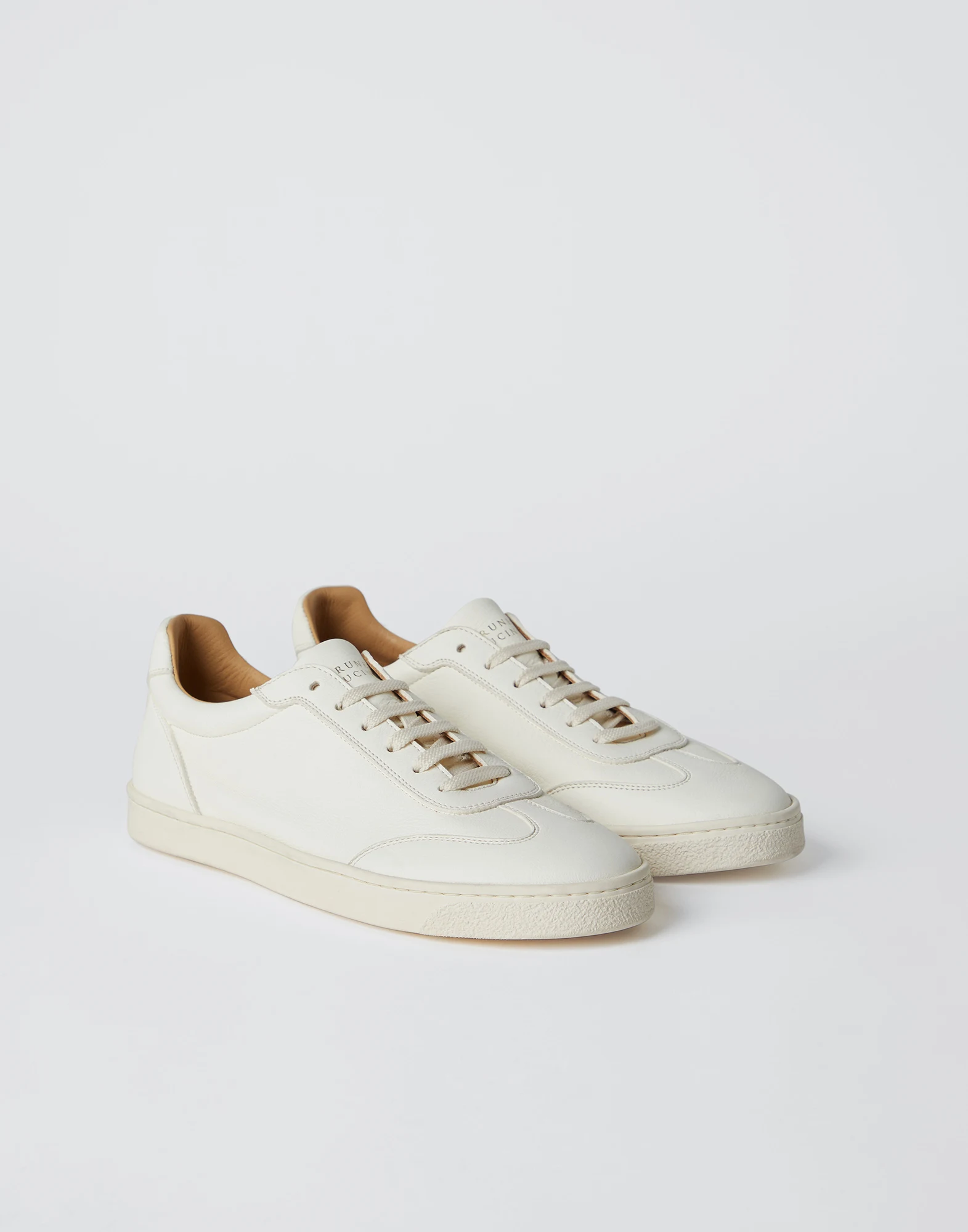 Deerskin sneakers with natural rubber sole