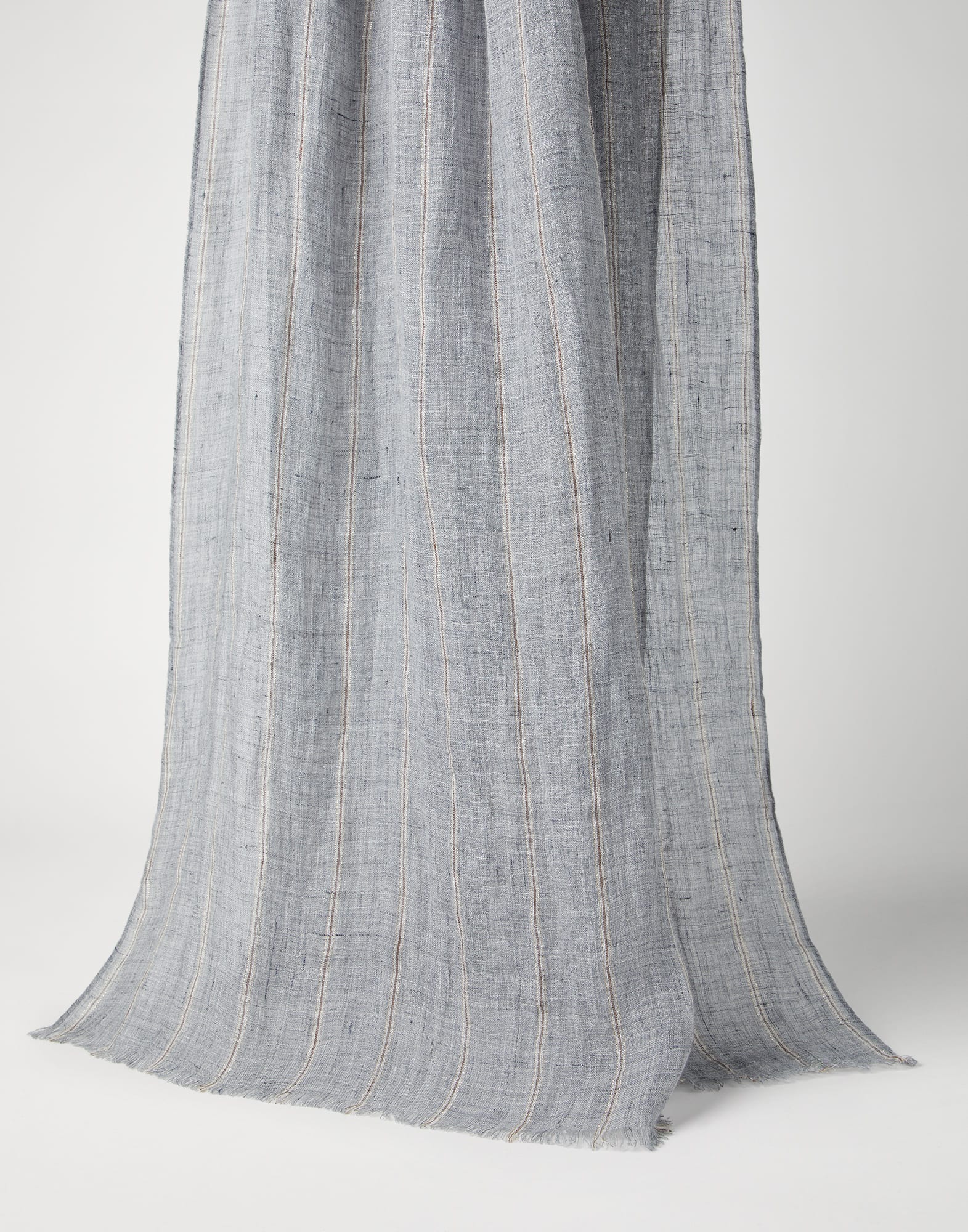 Linen sparkling regimental stripe scarf