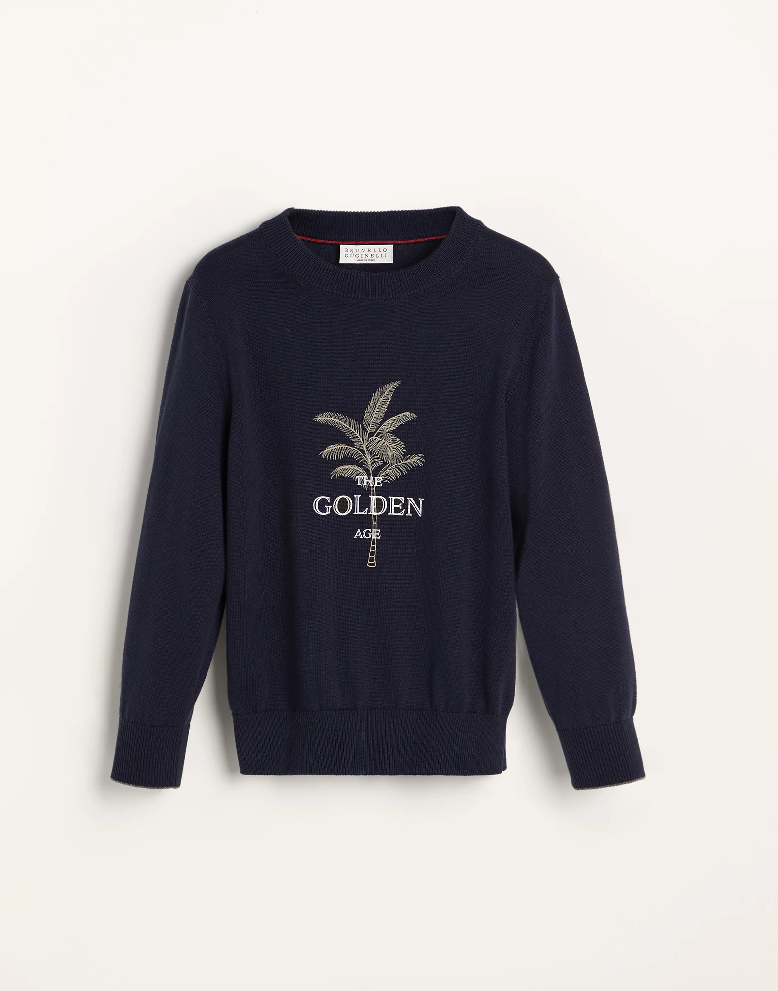 Cotton sweater with print