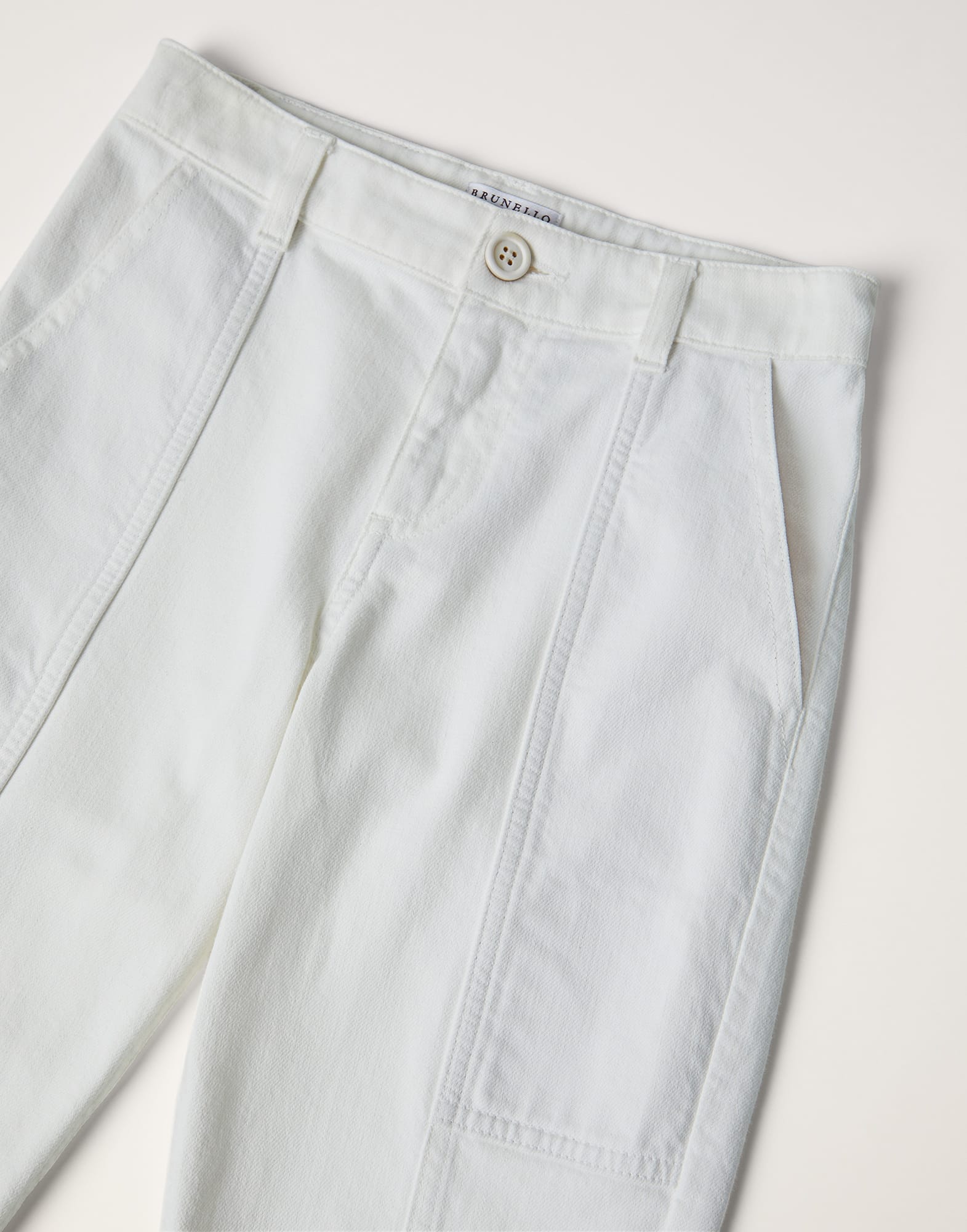 Garment-dyed comfort Soft denim utility trousers