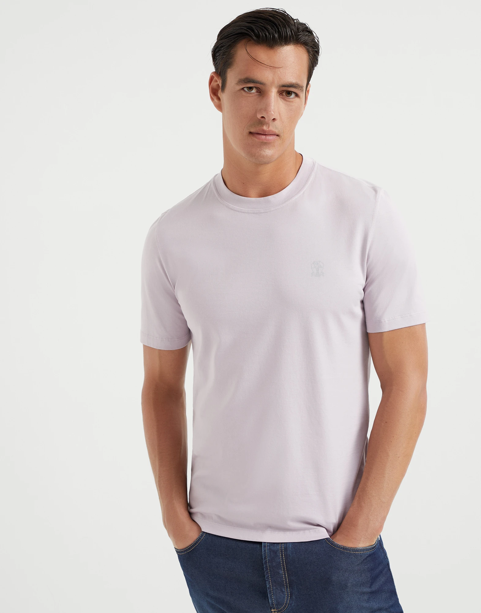 Jersey T-shirt with logo