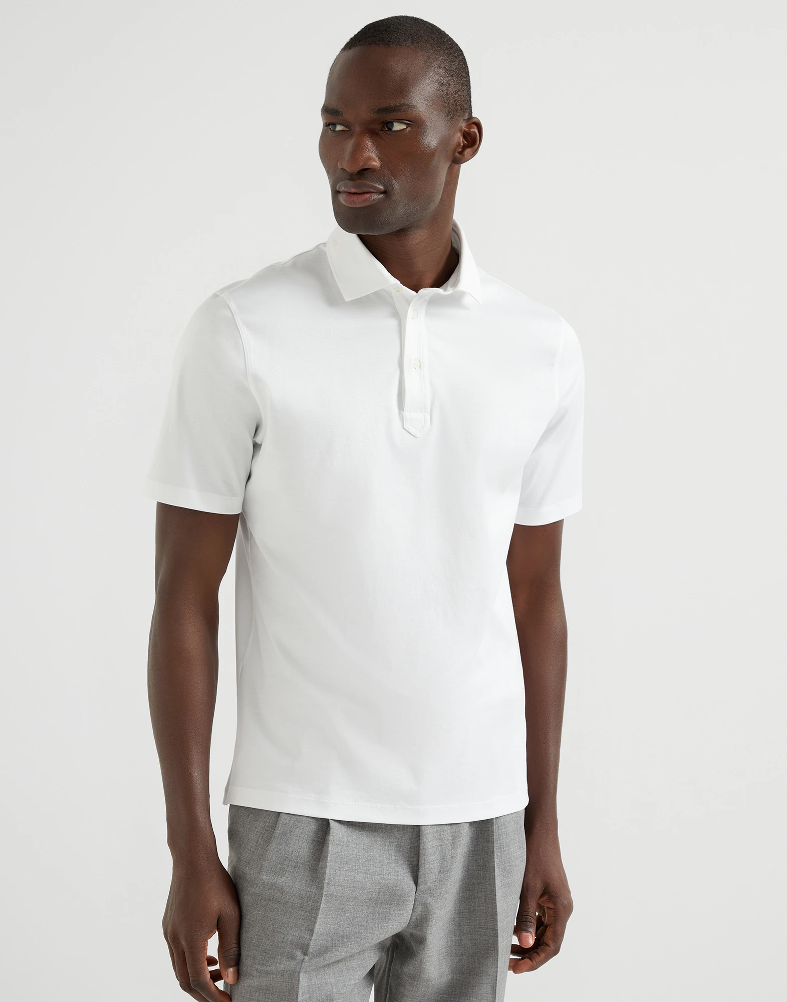Polo with shirt collar
