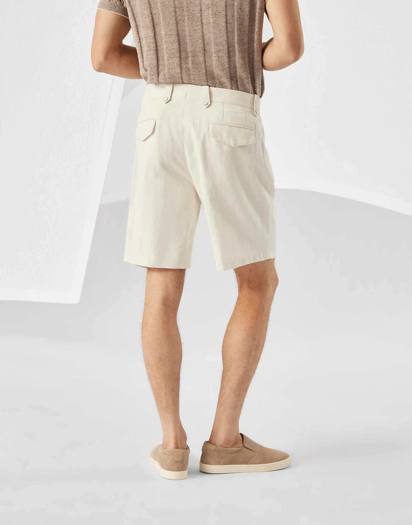 Chevron Bermuda shorts
