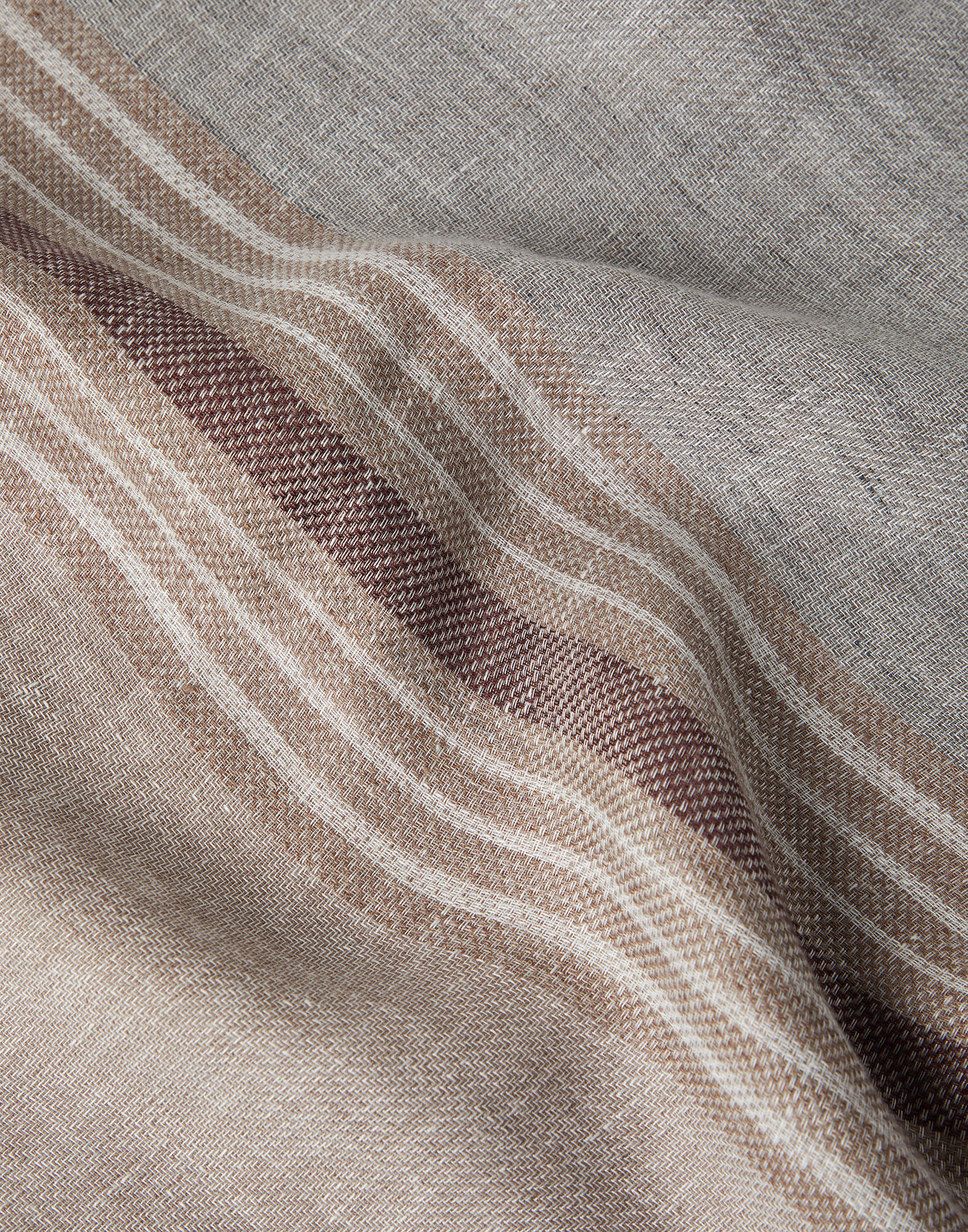 Linen batavia scarf with stripes
