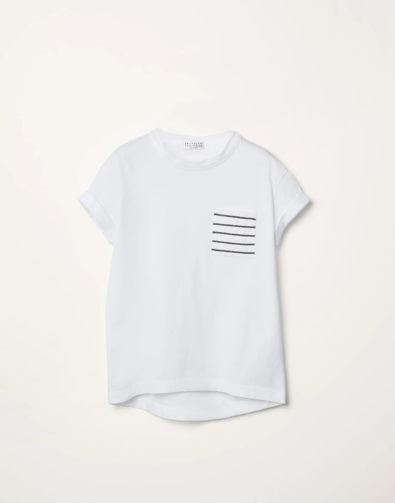 Cotton jersey T-shirt with monili