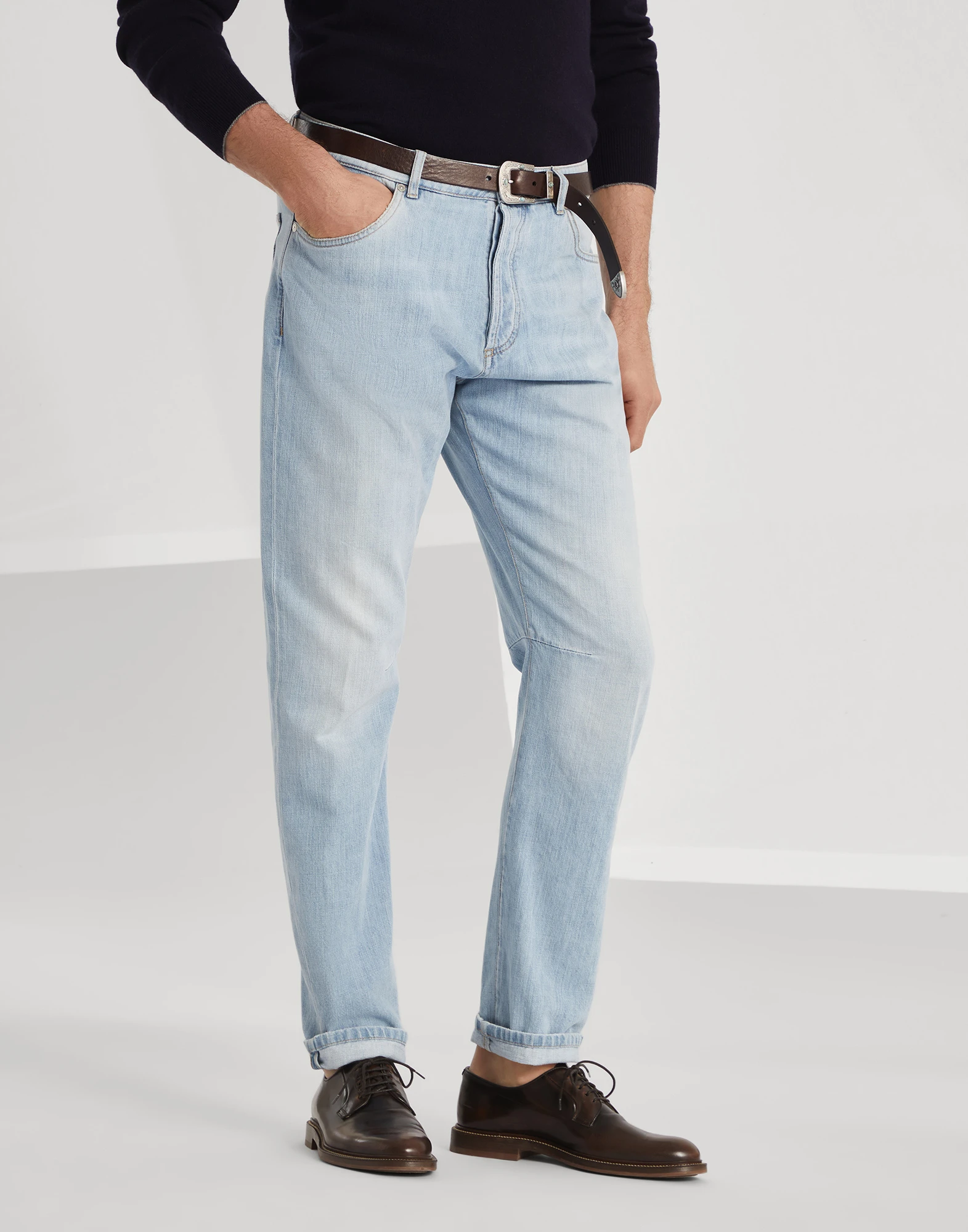 Lightweight denim trousers