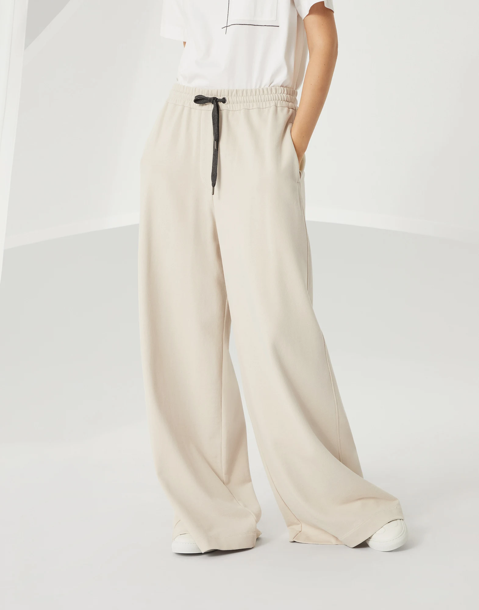 Smooth French terry trousers