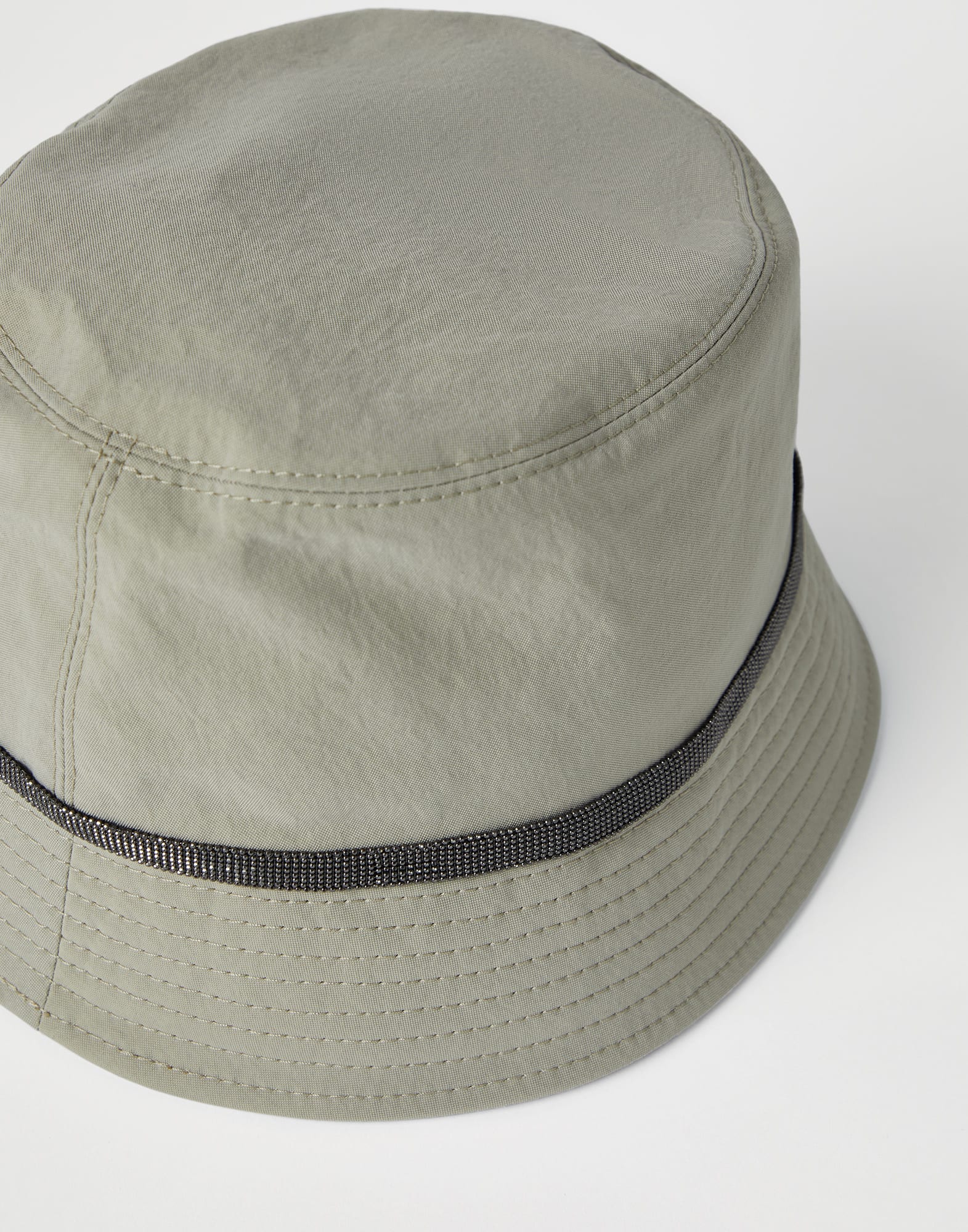 Techno canvas bucket hat with shiny band