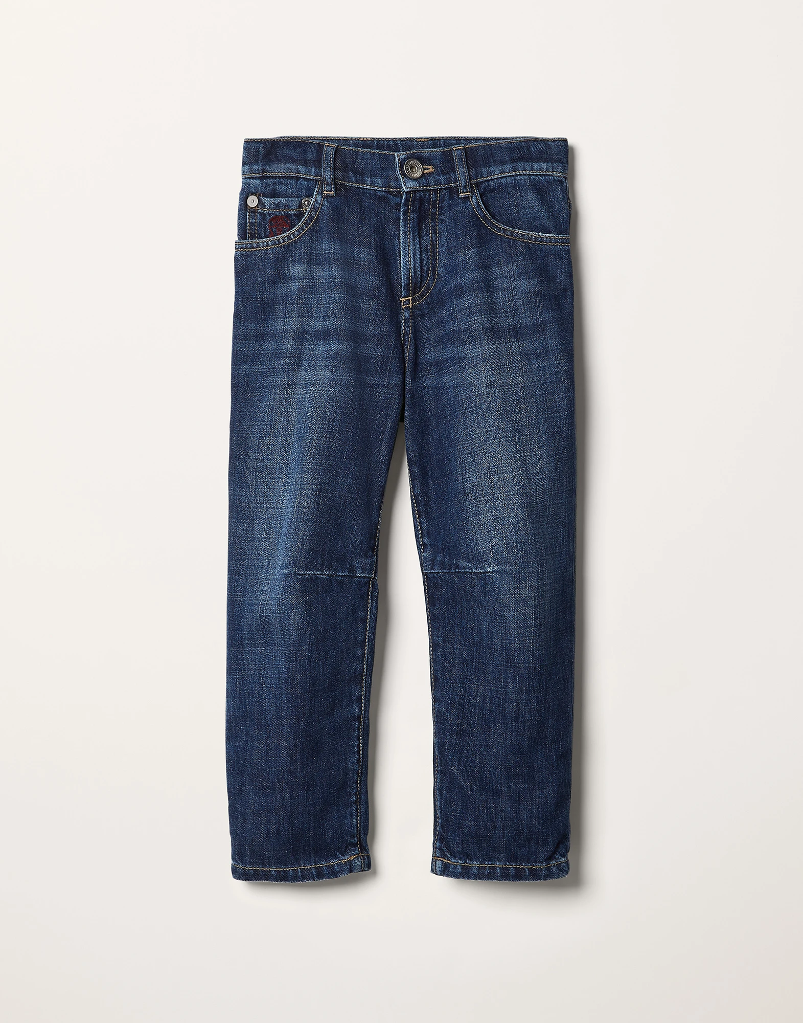 Lightweight denim five-pocket trousers