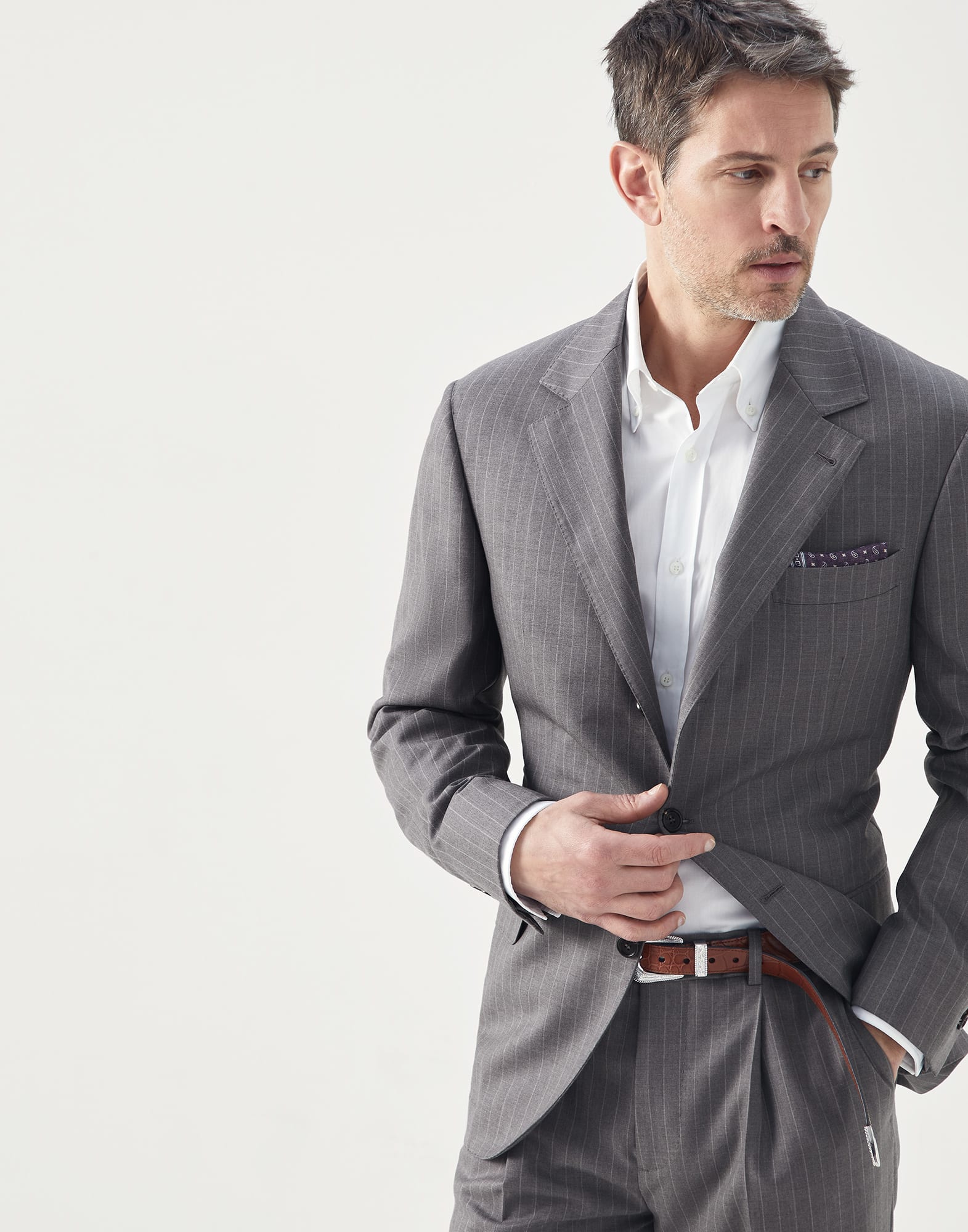 Virgin wool chalk stripe batavia blazer