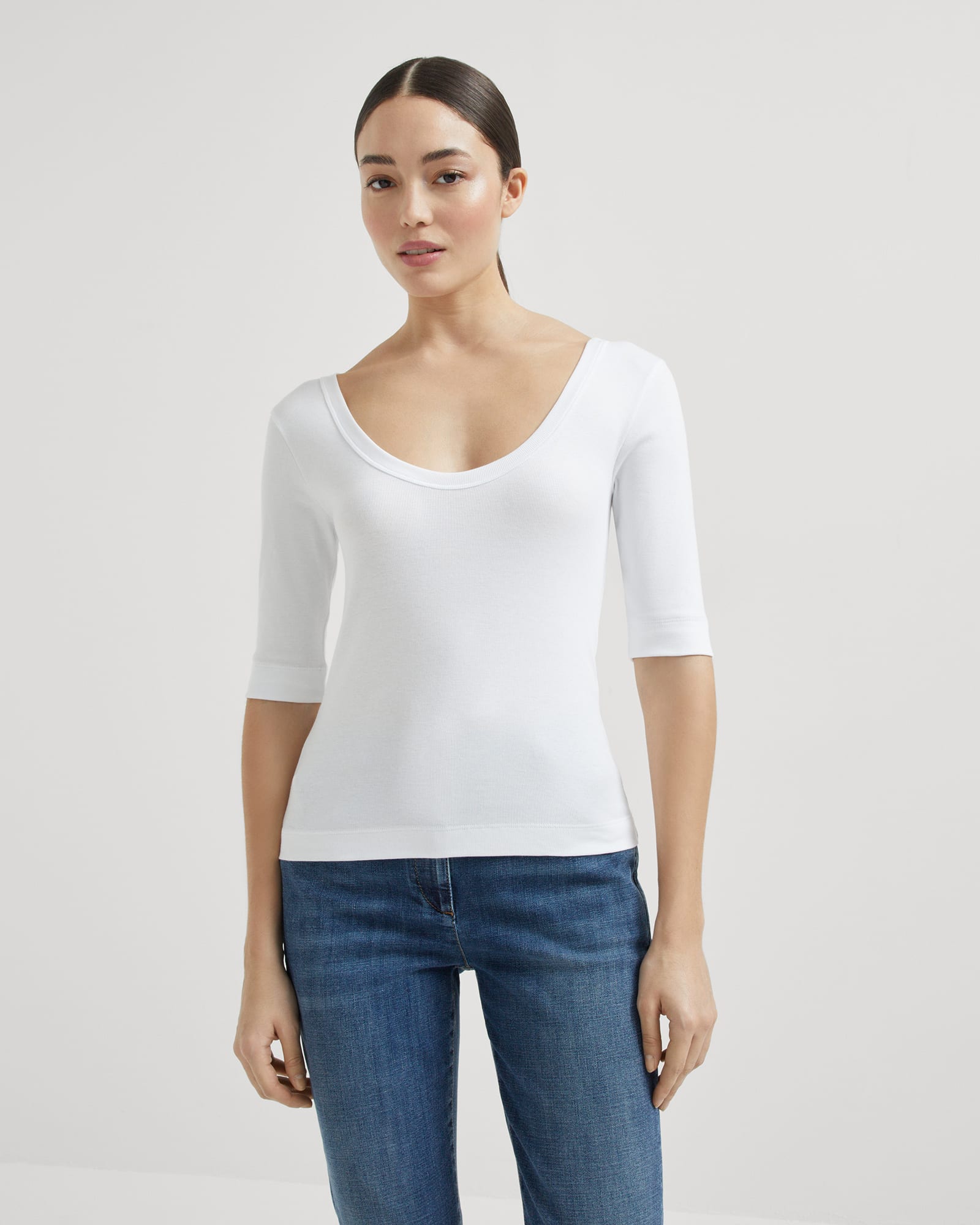 Ribbed jersey T-shirt
