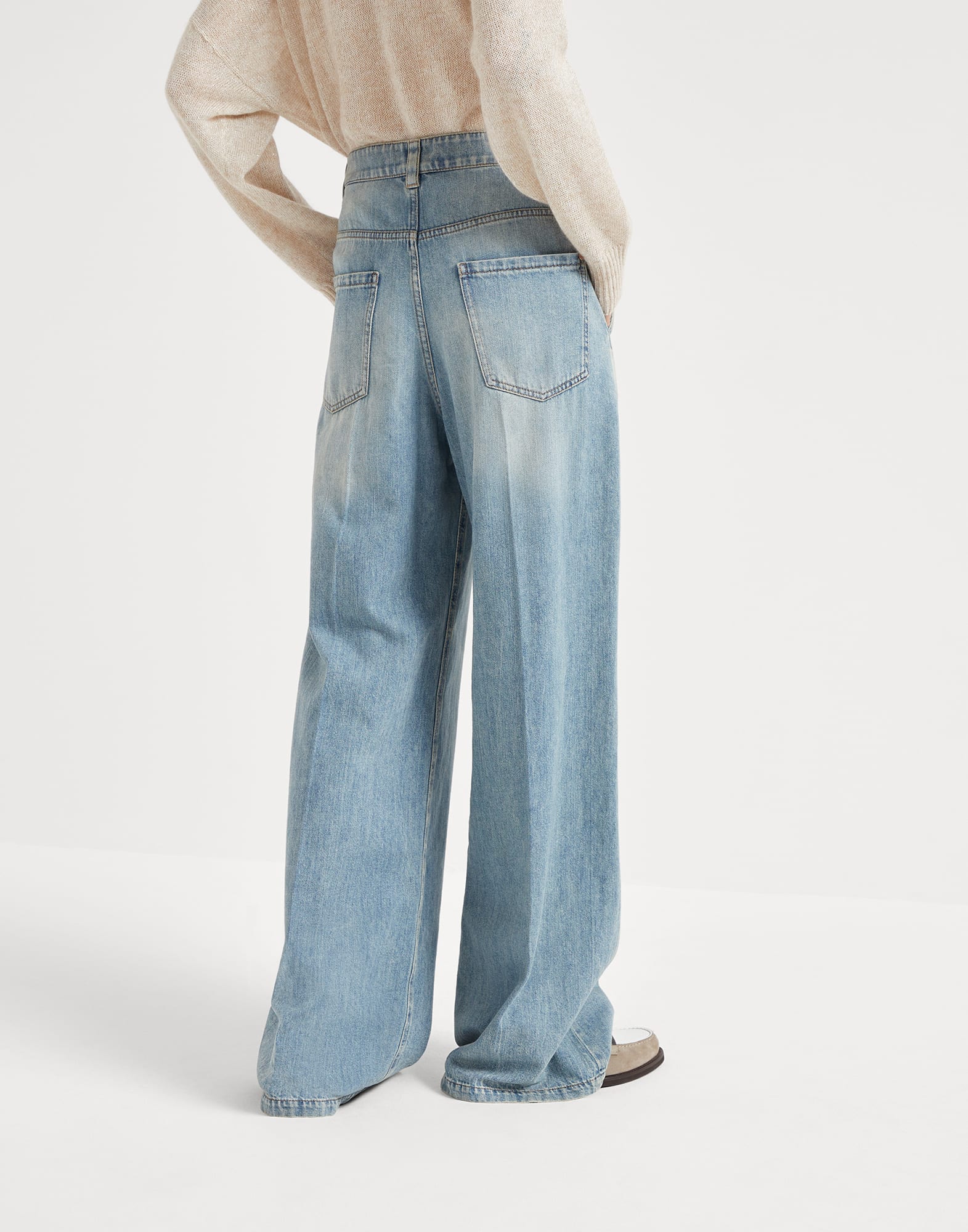 Soft denim trousers