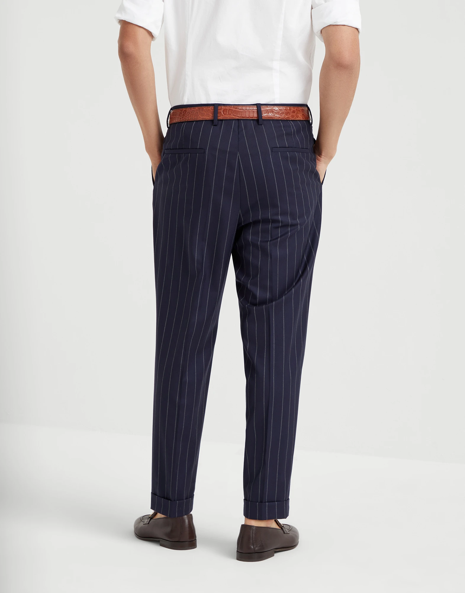 Chalk stripe trousers