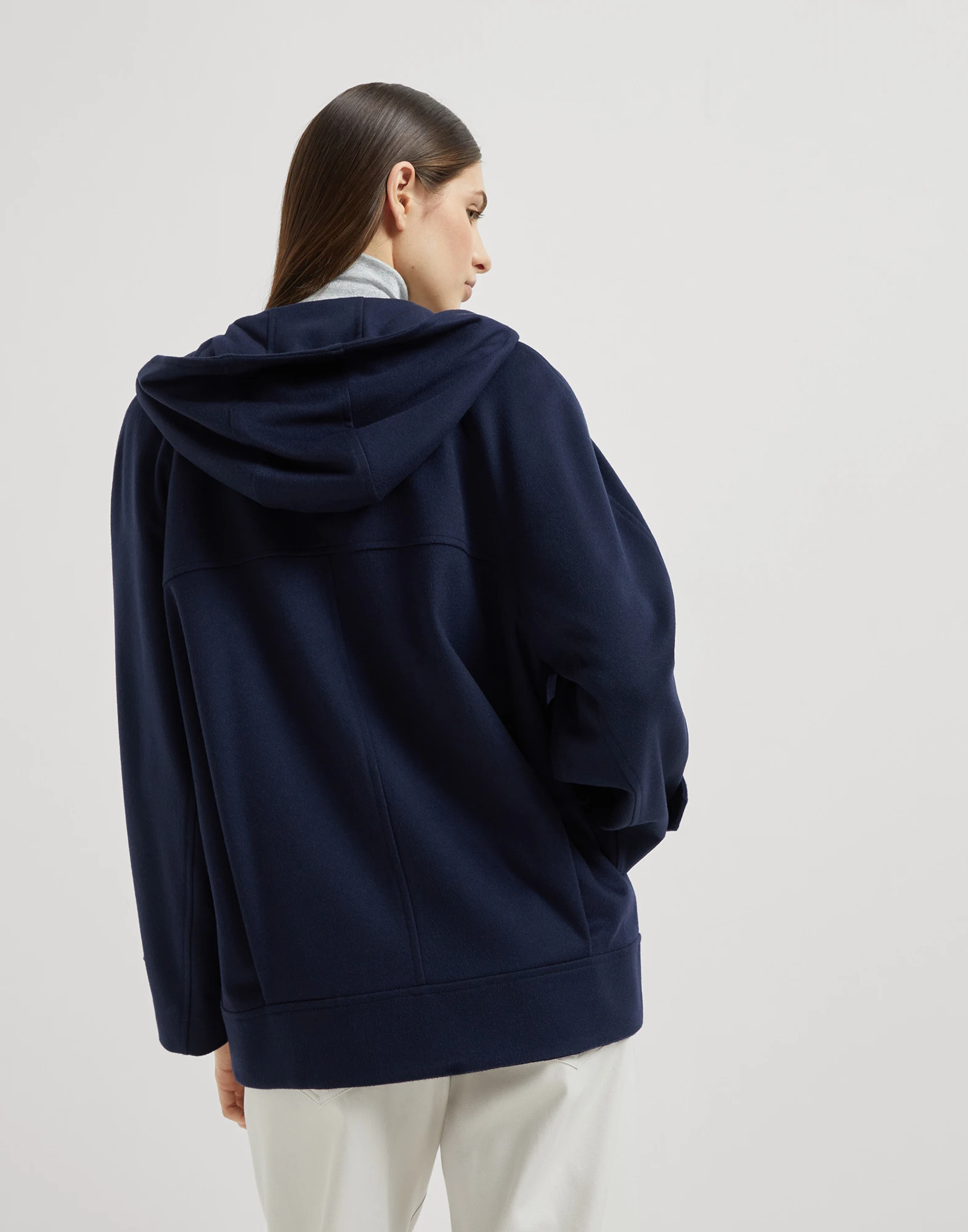 Cashmere and vicu?a caban jacket