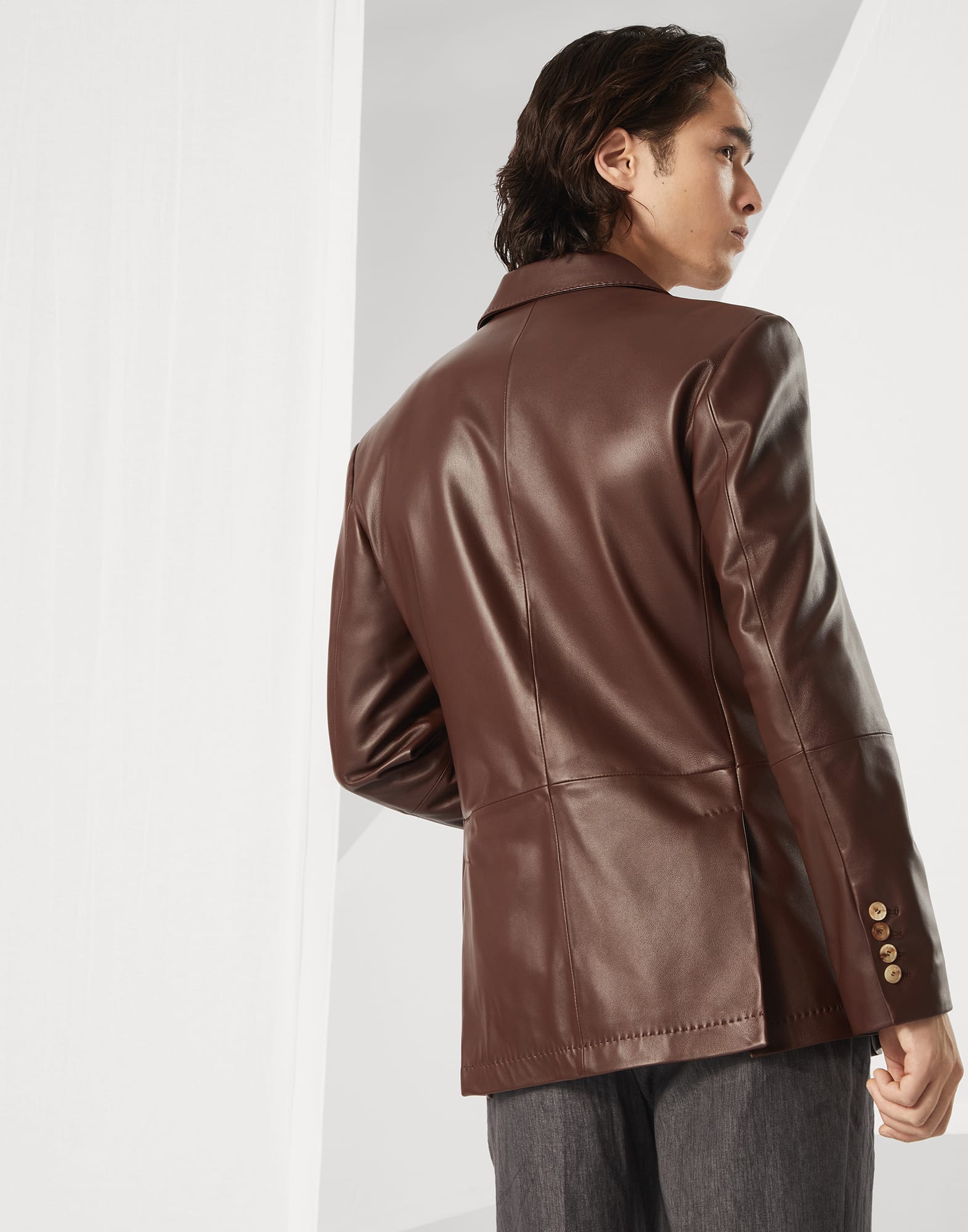 Nappa leather blazer