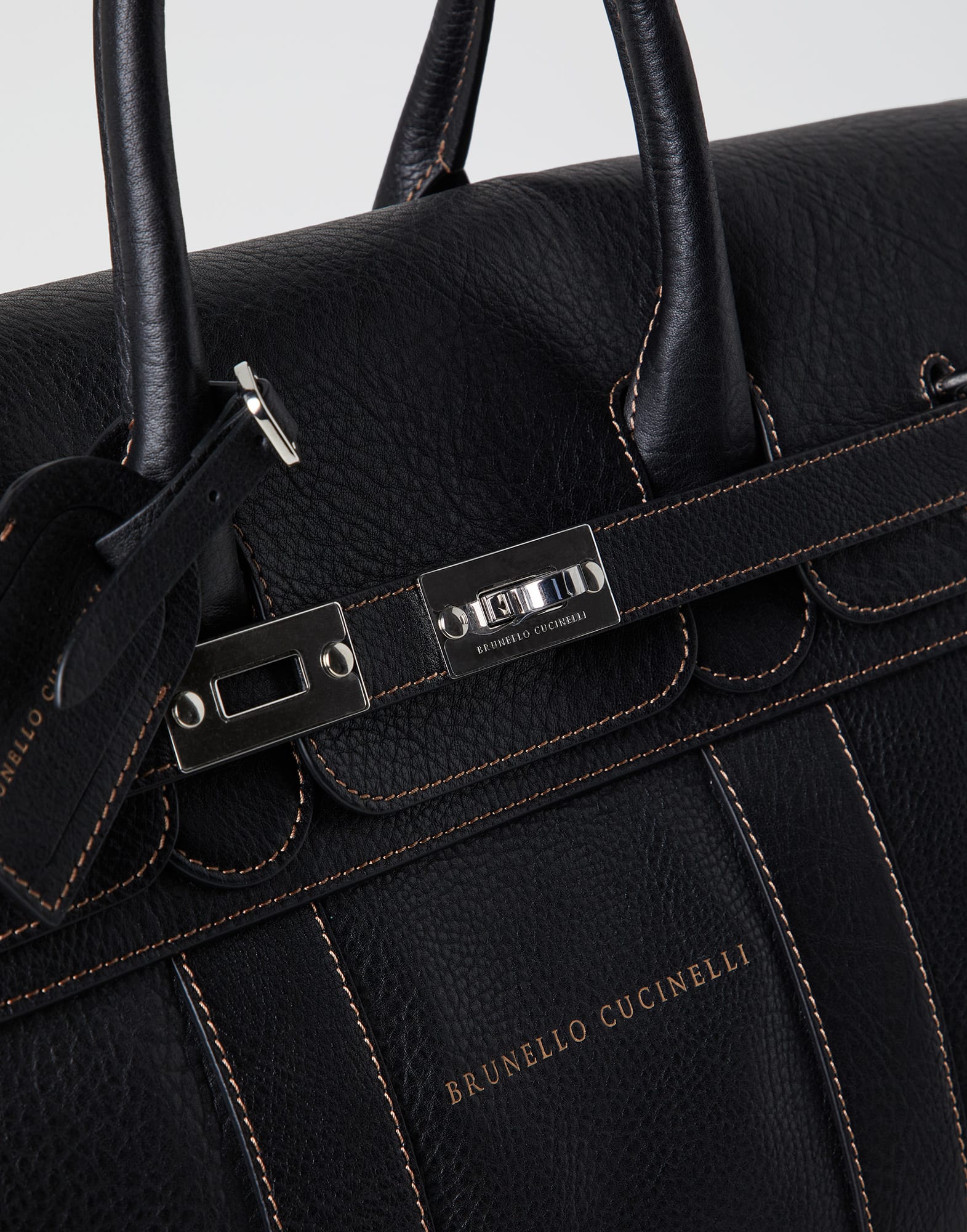 Grained calfskin Country Weekender bag