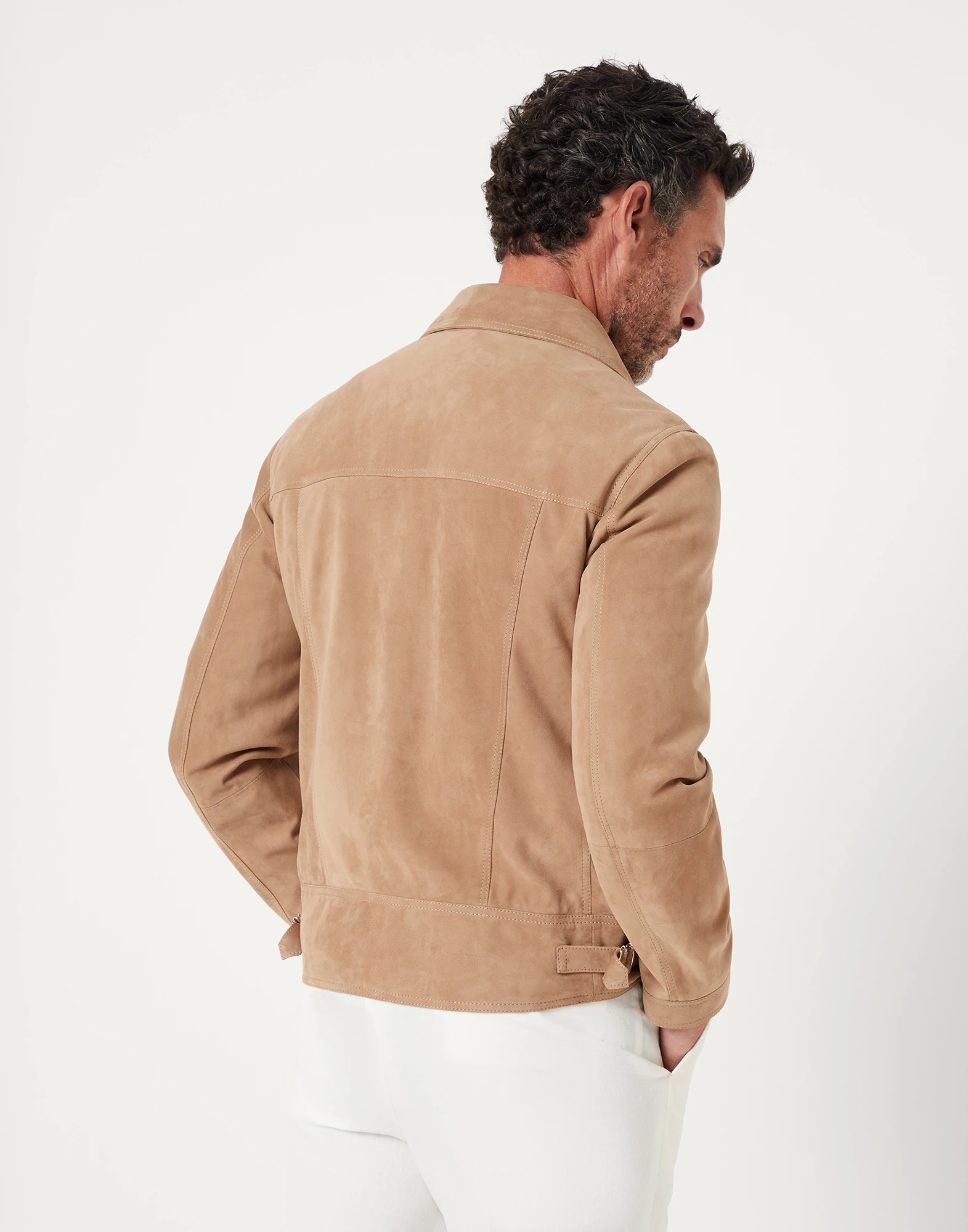 Suede biker jacket