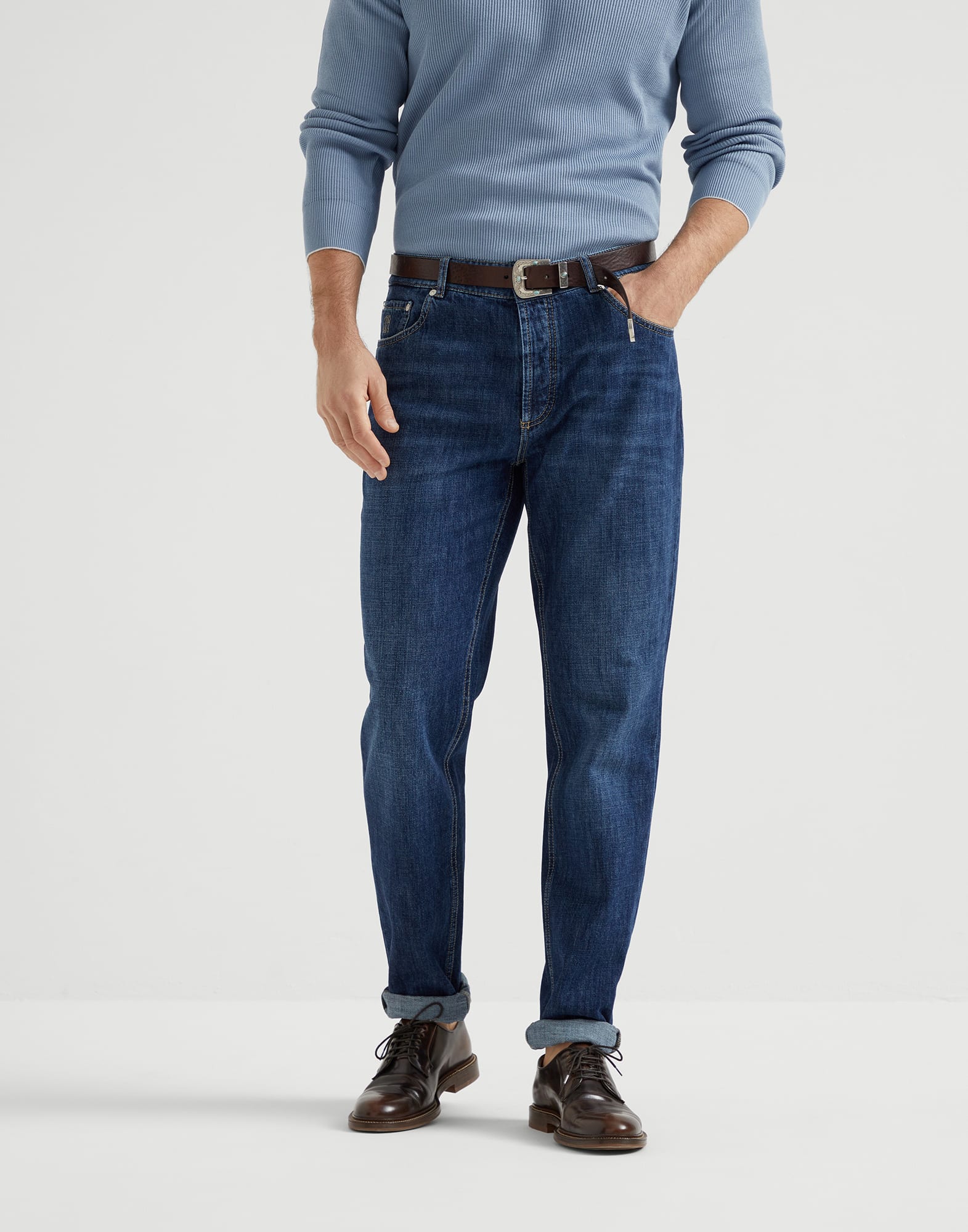 Lightweight denim trousers