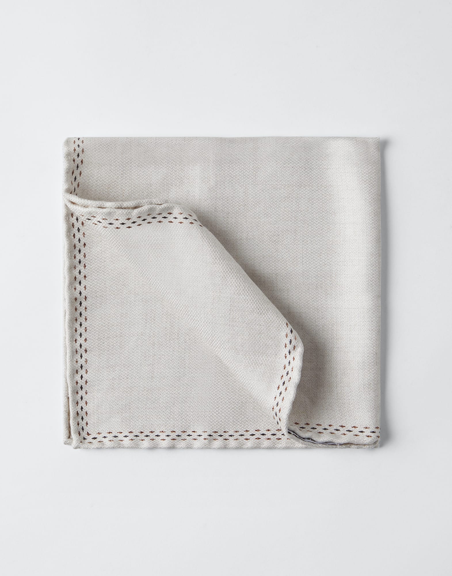 Silk pocket square with logo