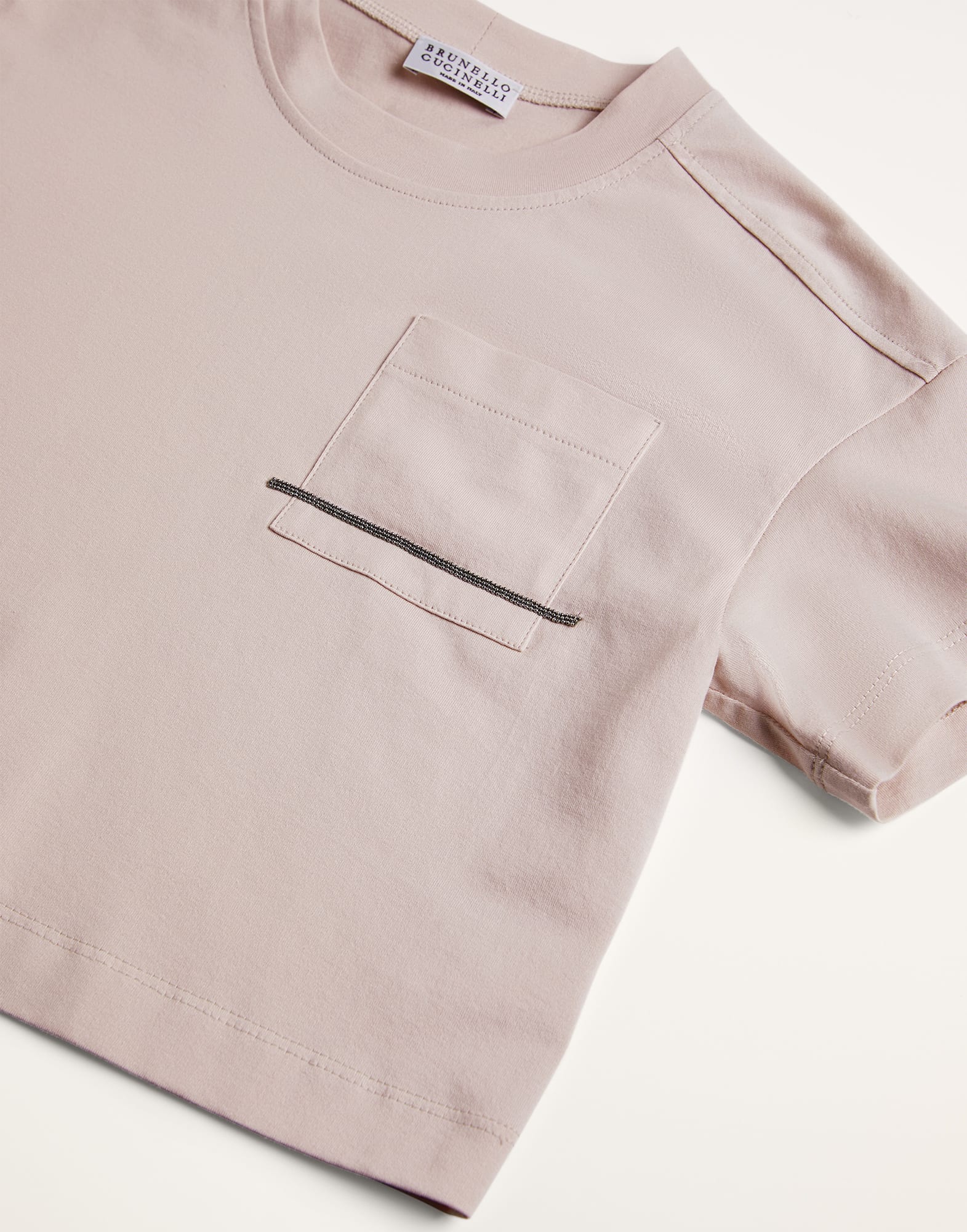 Cotton jersey T-shirt with monili