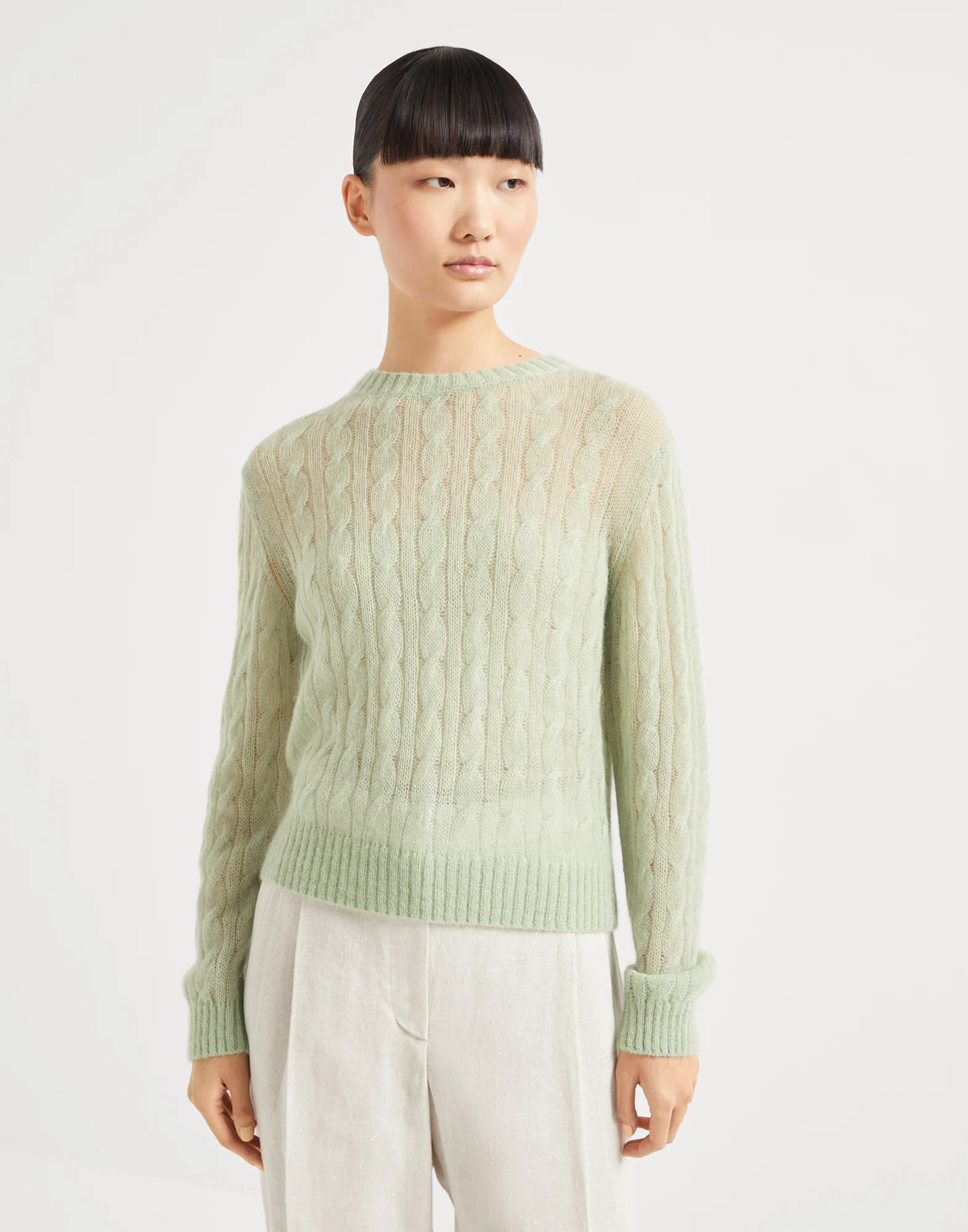 Cable knit sweater