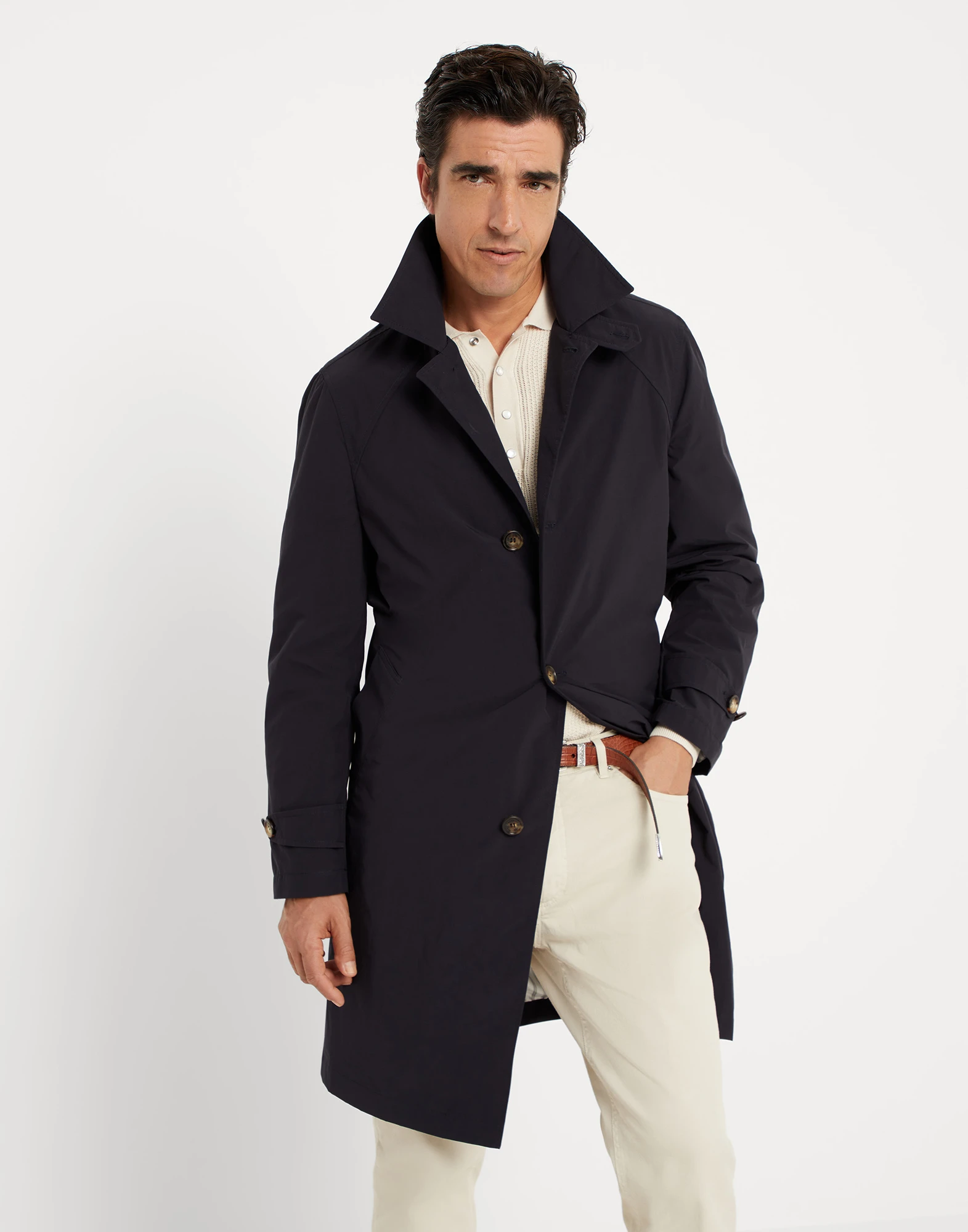 Water-resistant microfiber coat