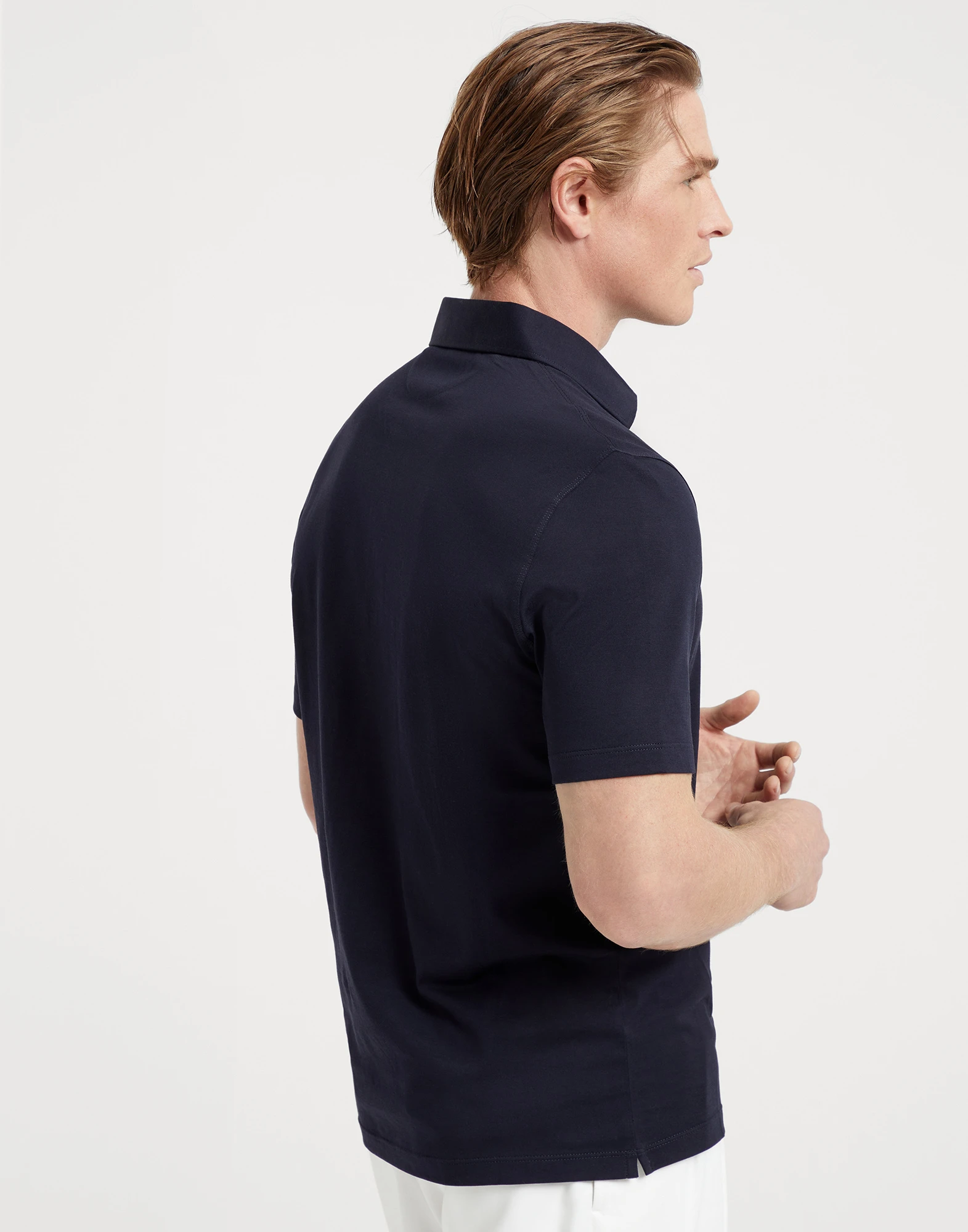 Polo with shirt collar