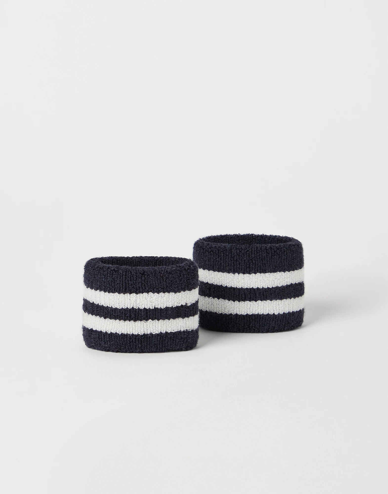 Techno cotton striped sweatbands