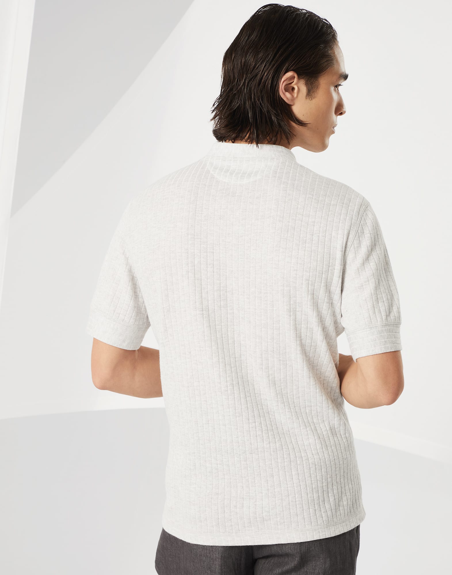 Henley collar T-shirt
