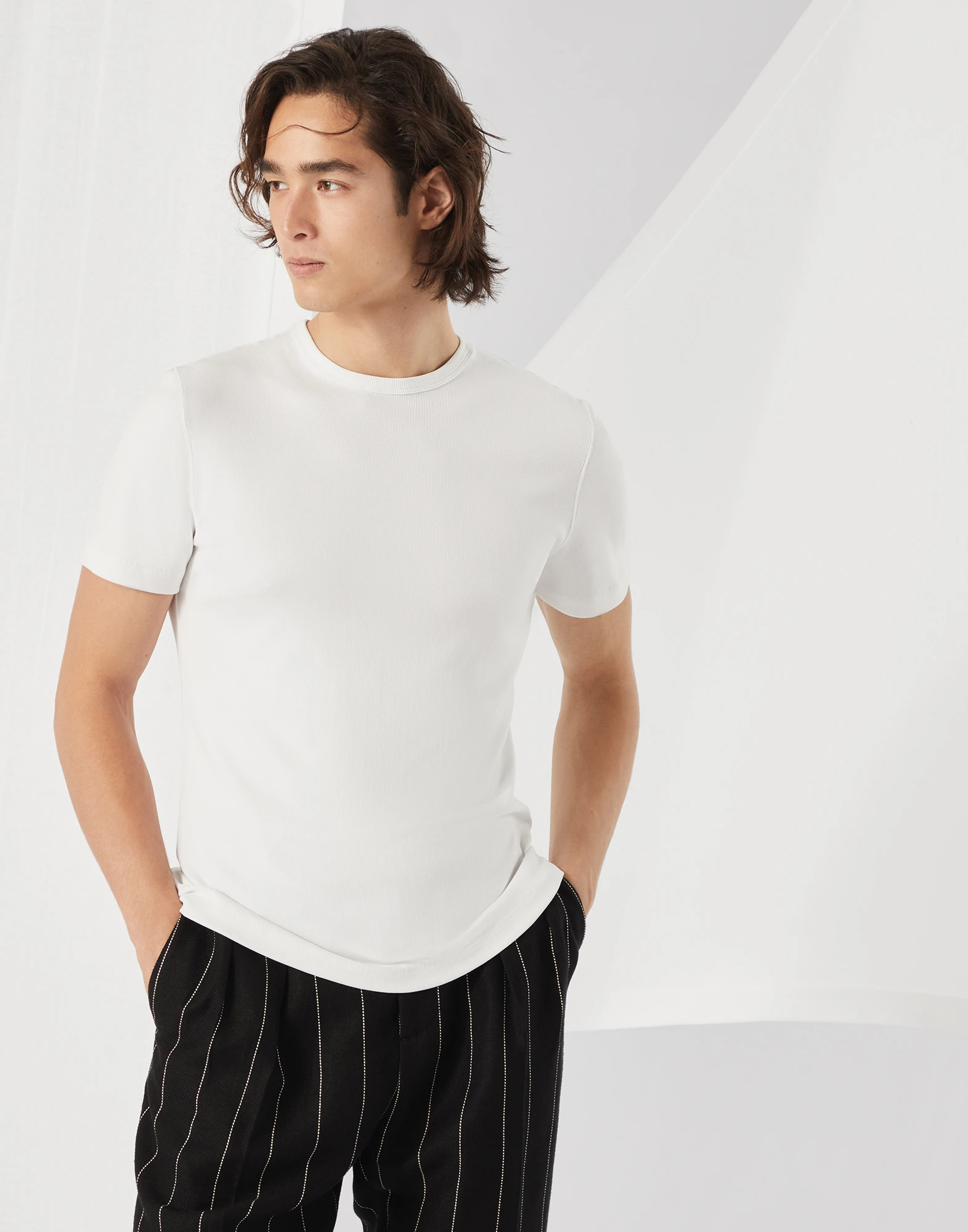 Ribbed jersey T-shirt