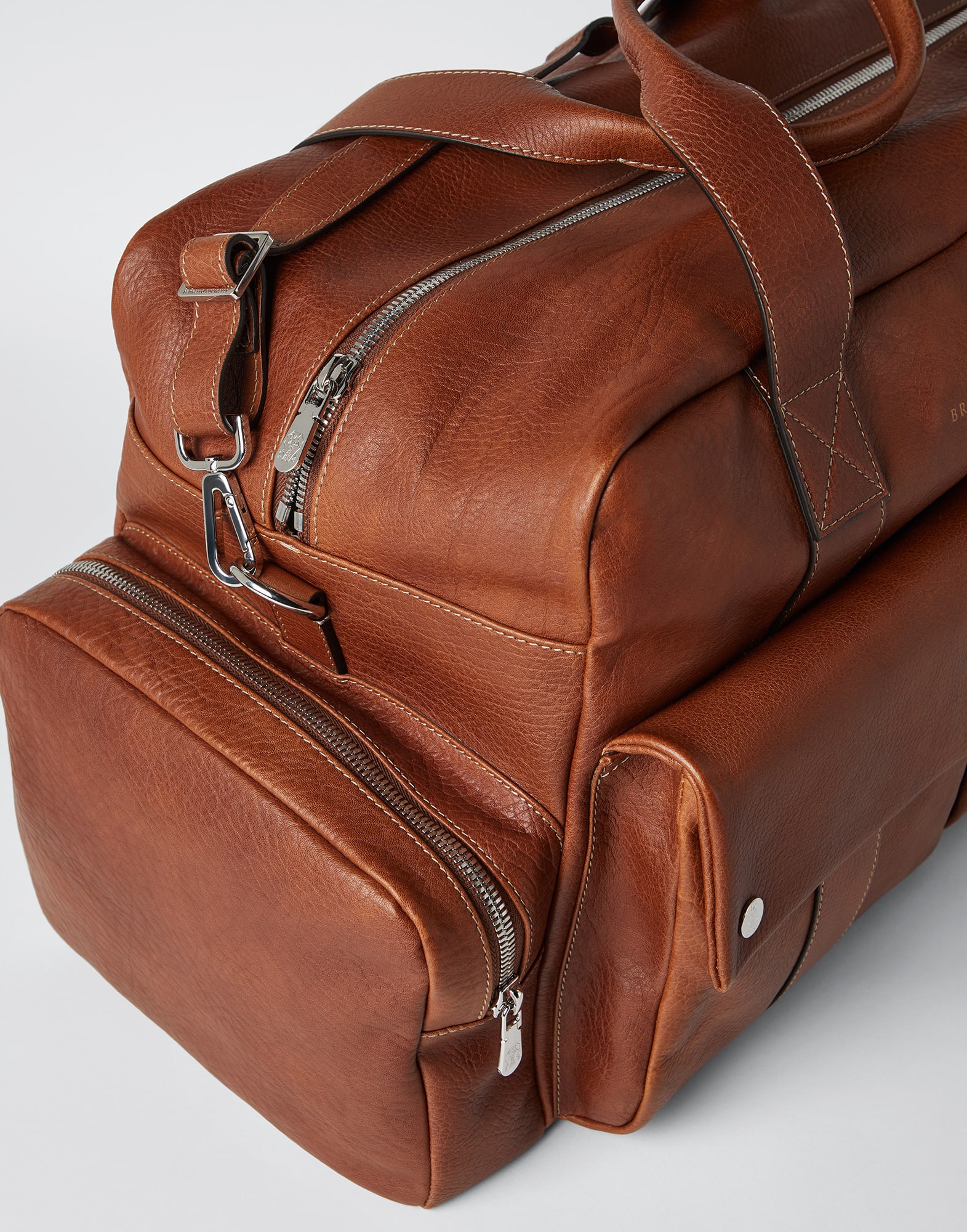 Grained calfskin leisure bag