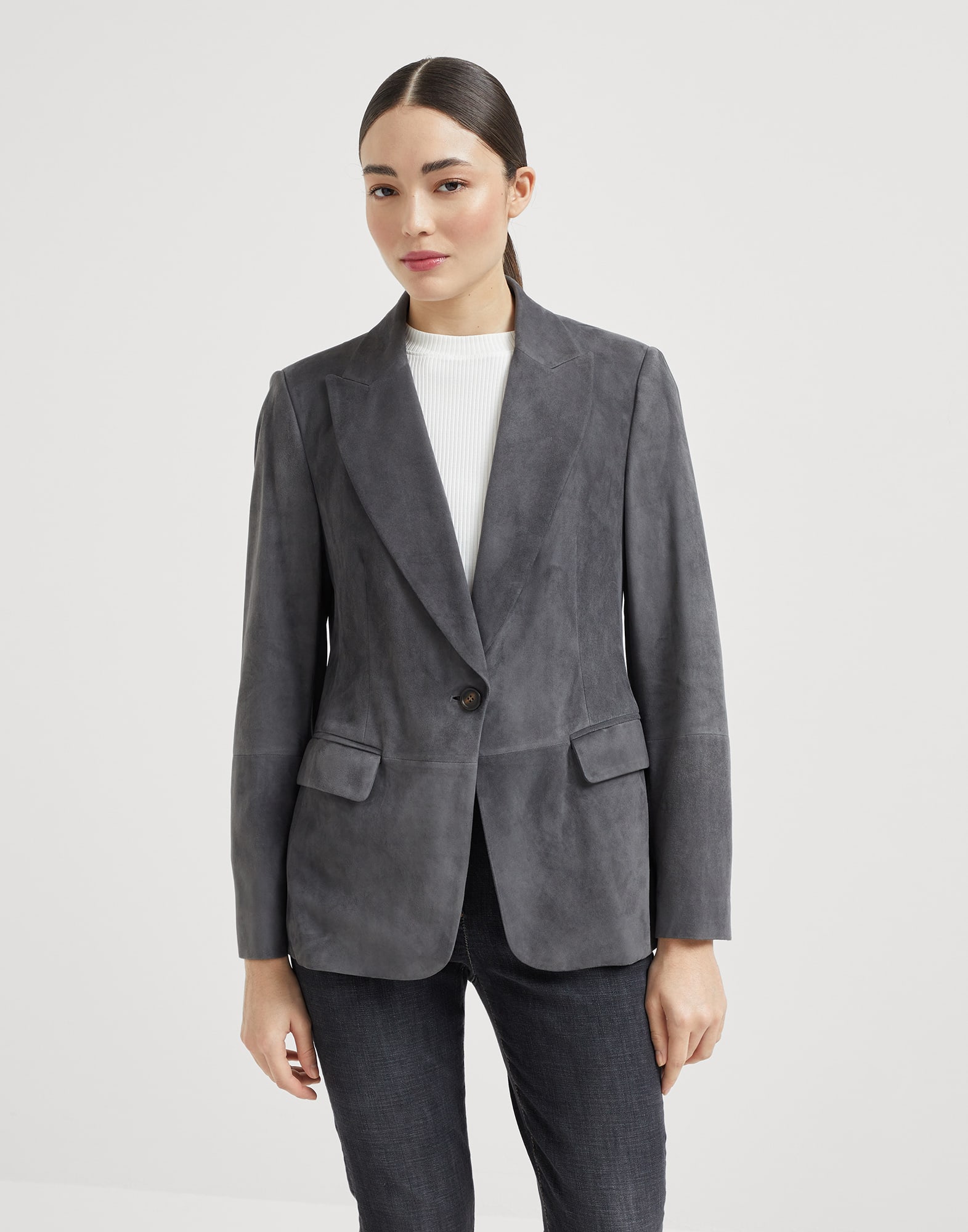 Suede blazer