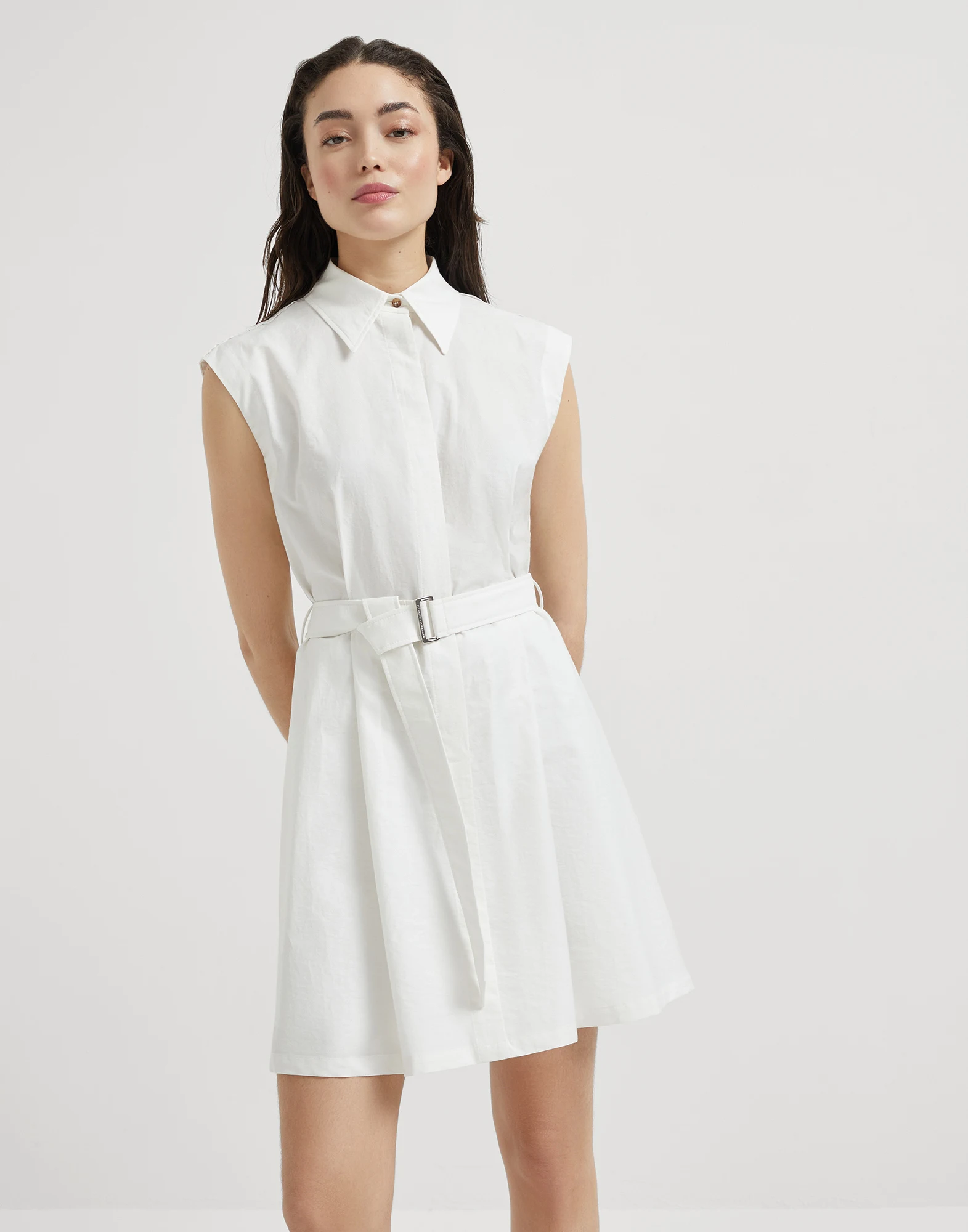 Mini Chemisier dress with monili