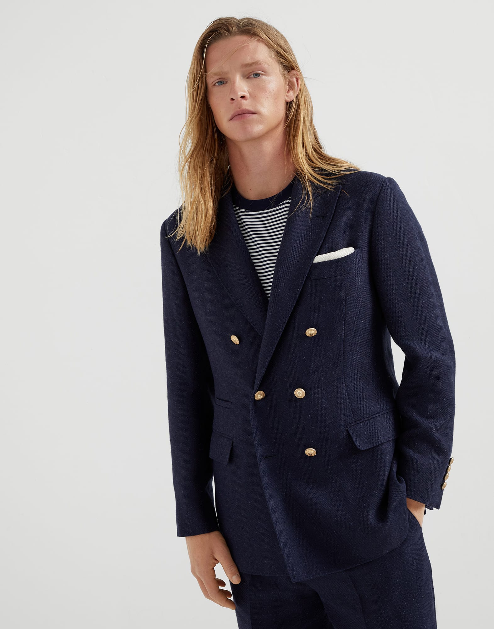 Diagonal deconstructed blazer