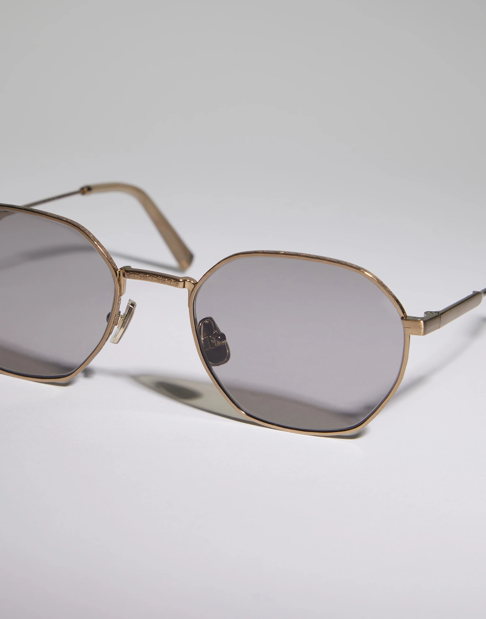 Intarsia Rays titanium sunglasses with polarized lenses