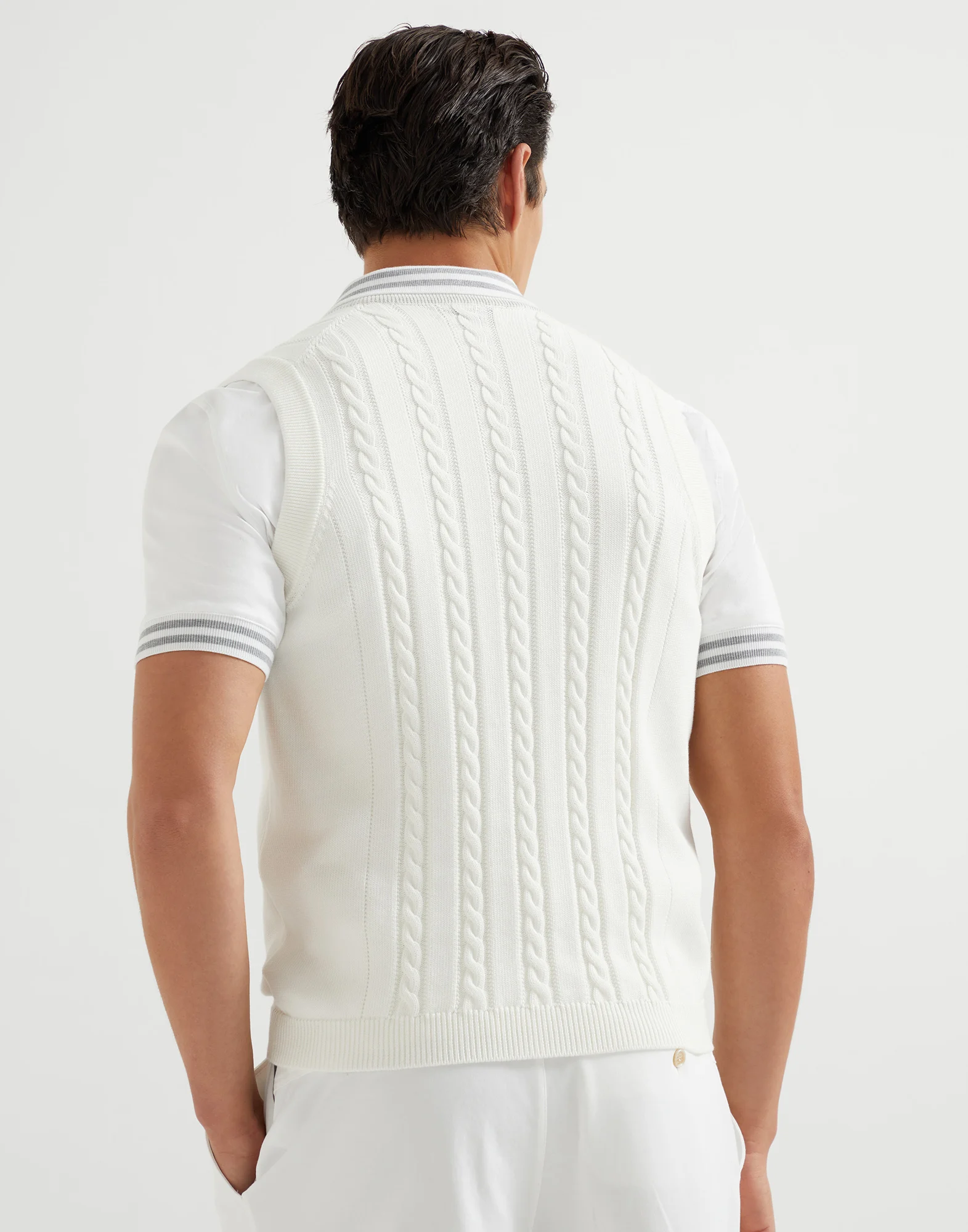 Cable knit sweater vest