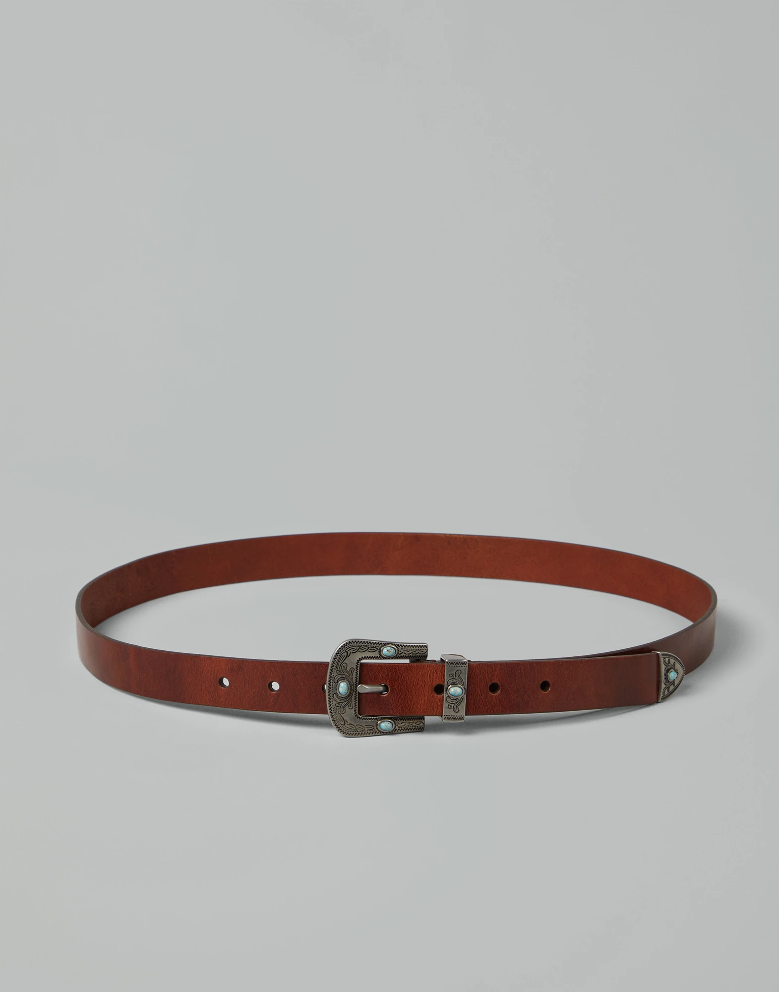 Pull-up calfskin belt