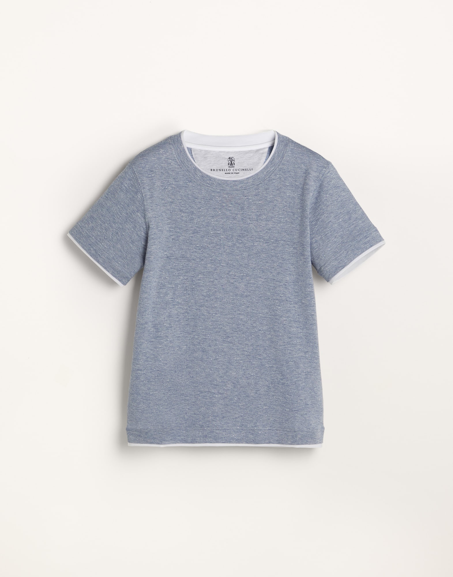 Linen and cotton jersey T-shirt