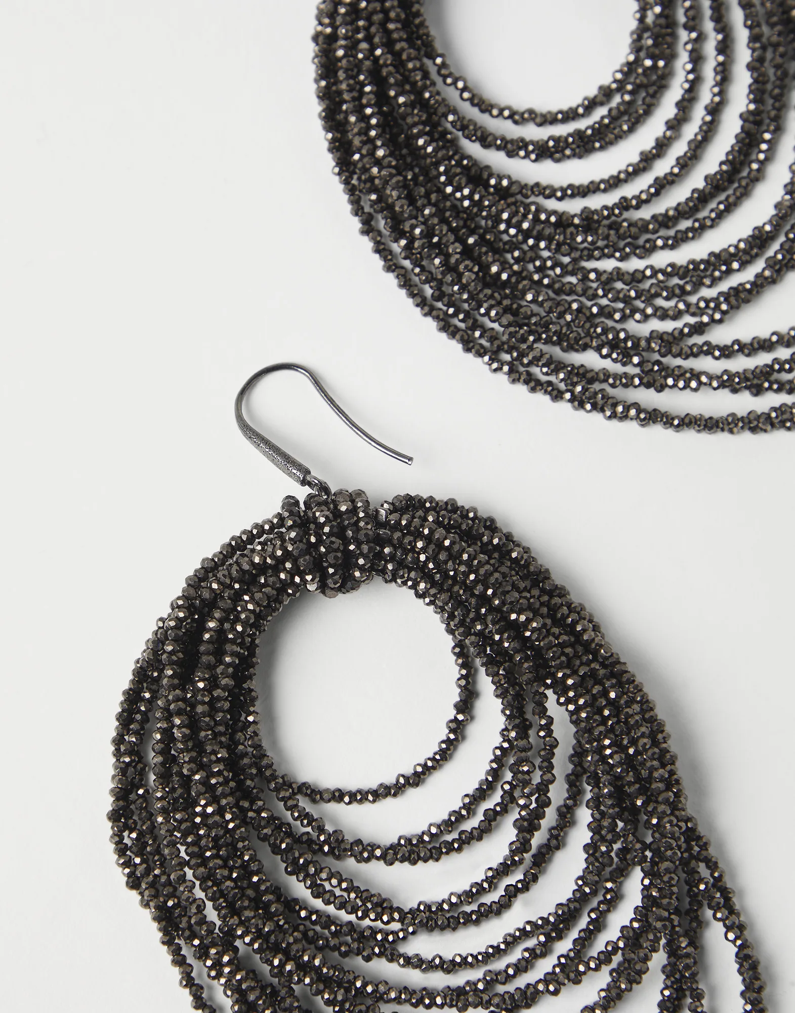 Vetro dangling hoop earrings
