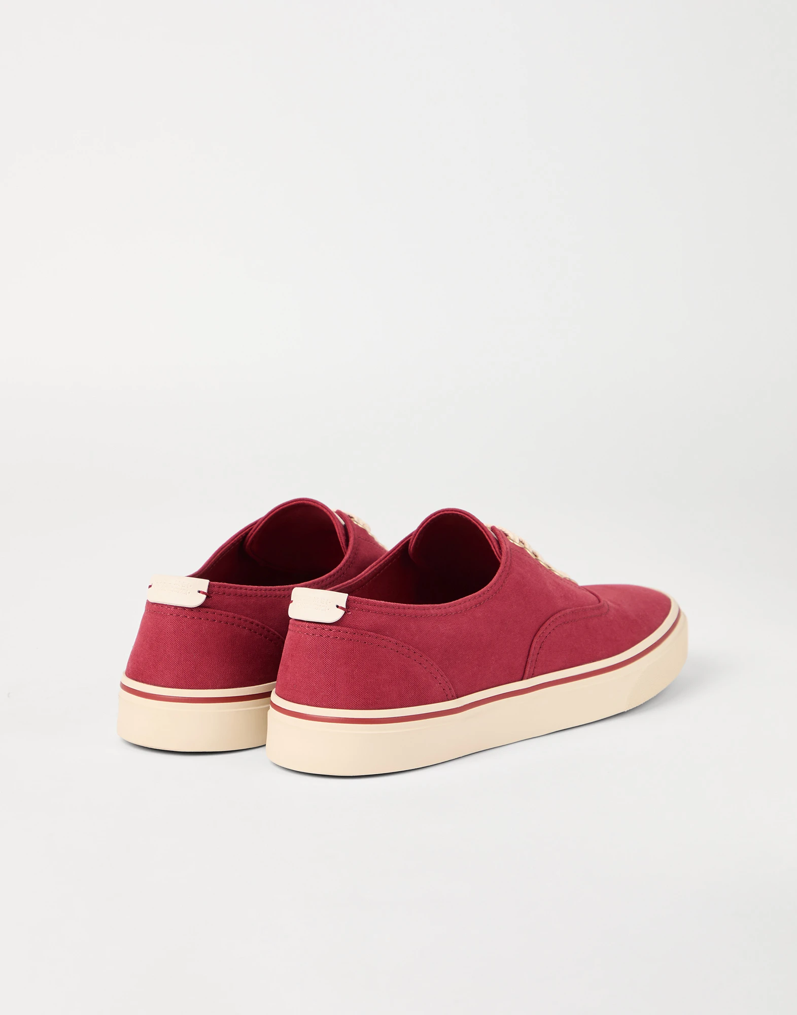 Canvas and calfskin sneakers