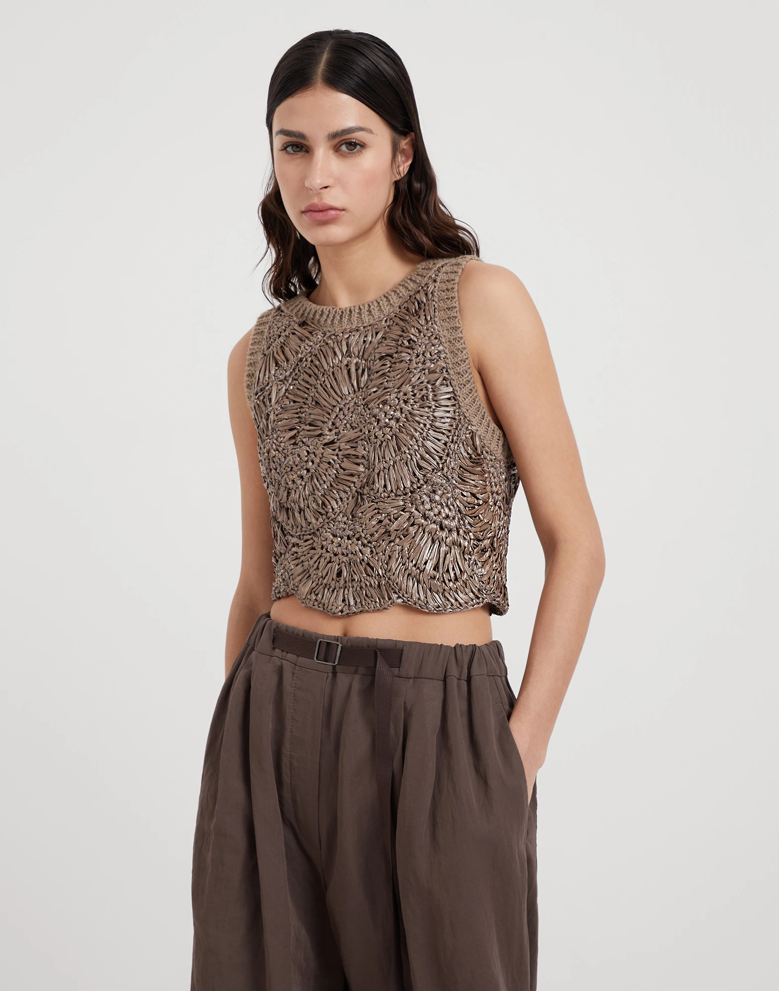 Handmade Dazzling Raffia OPERA top