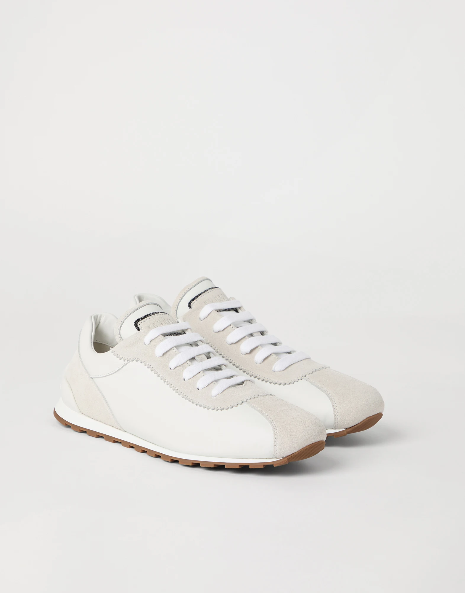Suede and calfskin runners