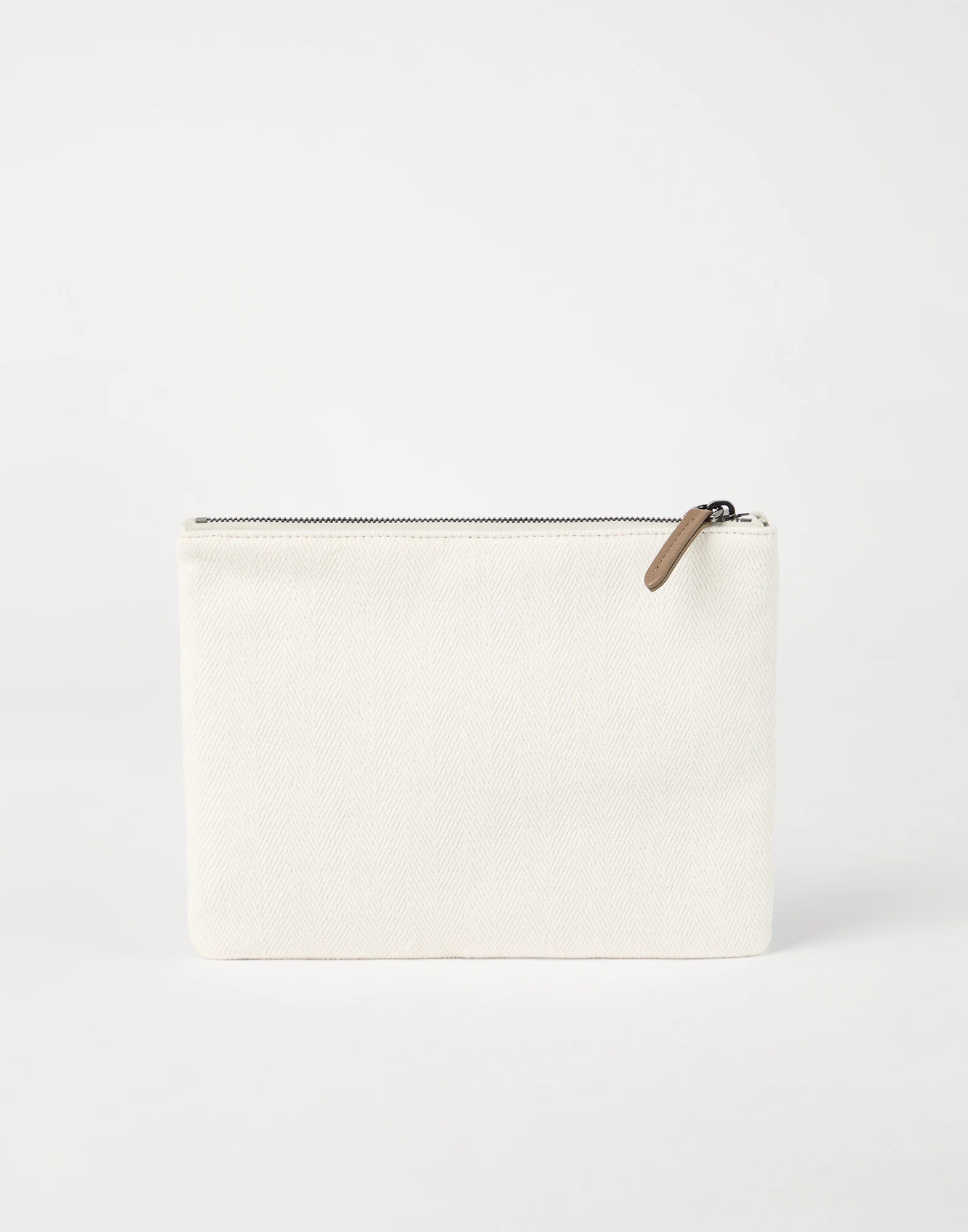 Clutch with embroidered logo