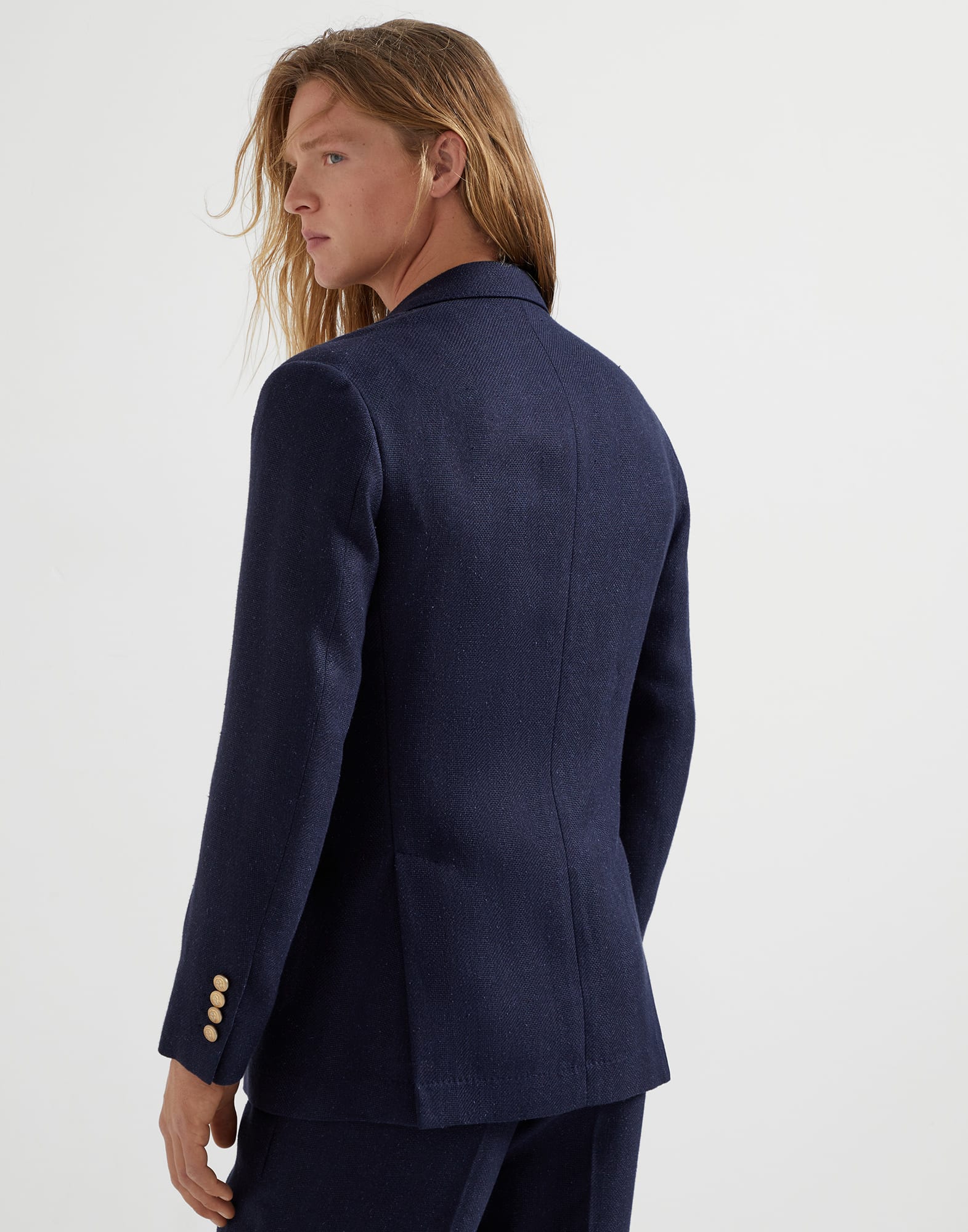 Diagonal deconstructed blazer