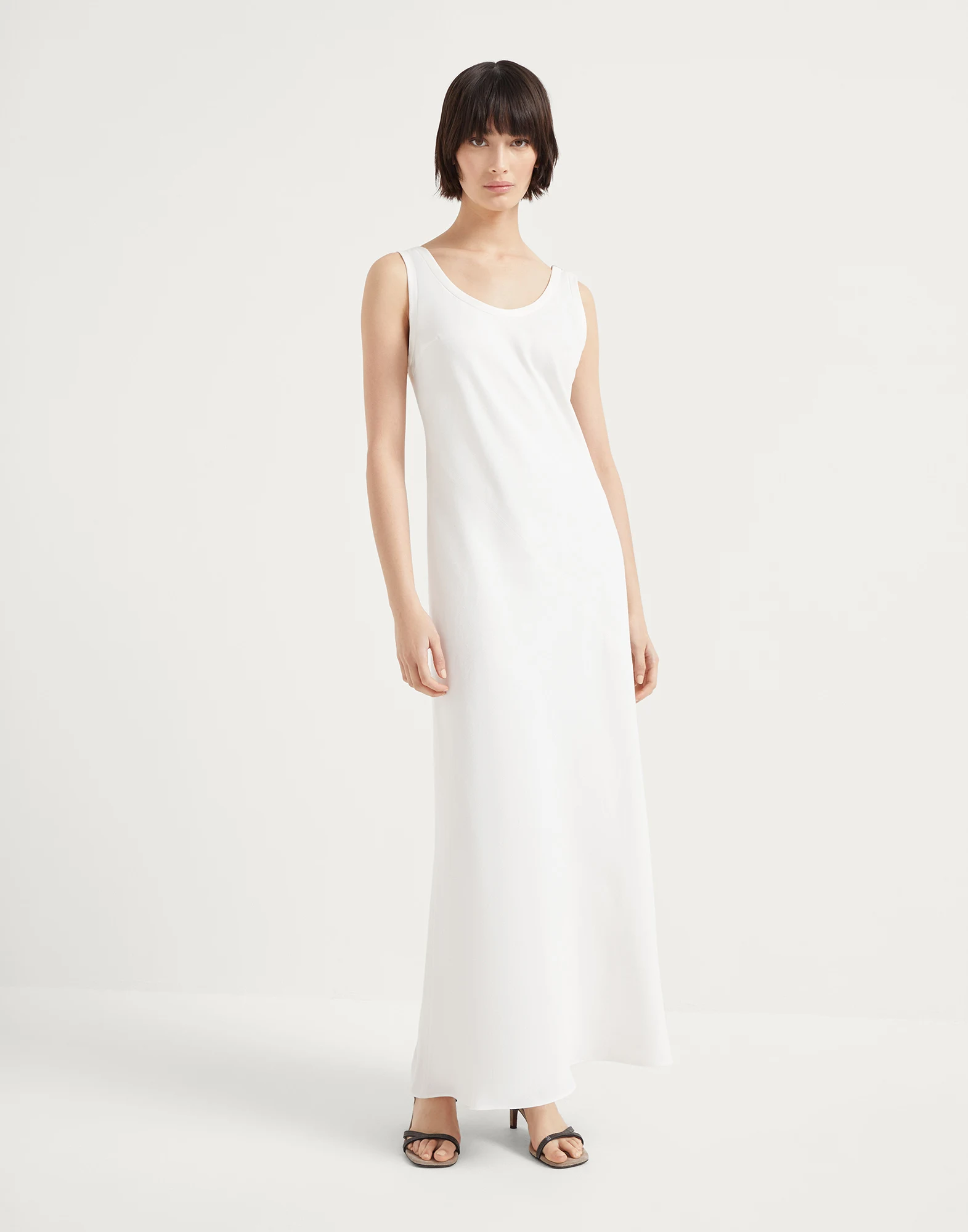 Fluid twill Tank dress