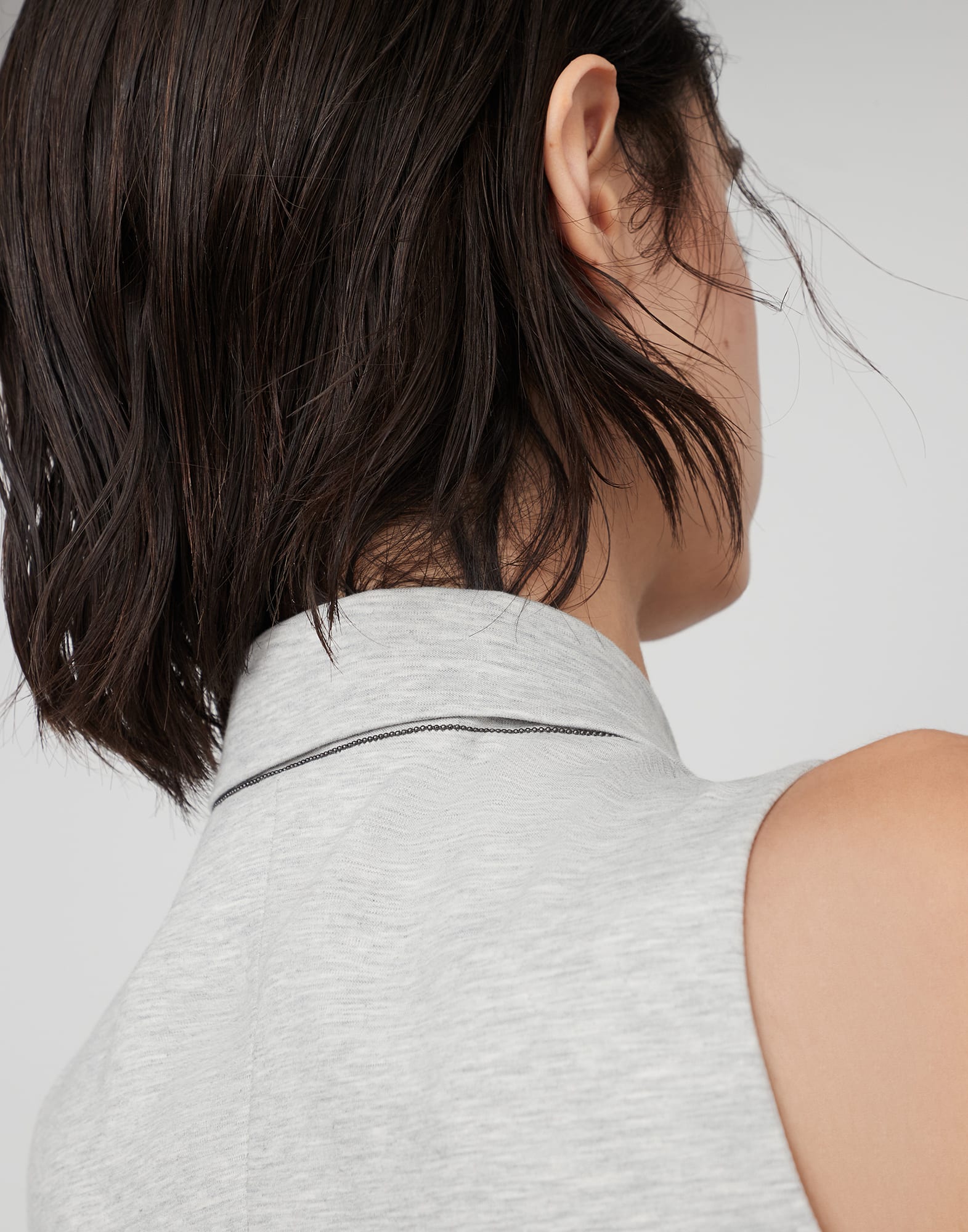 Couture interlock wrap vest with monili