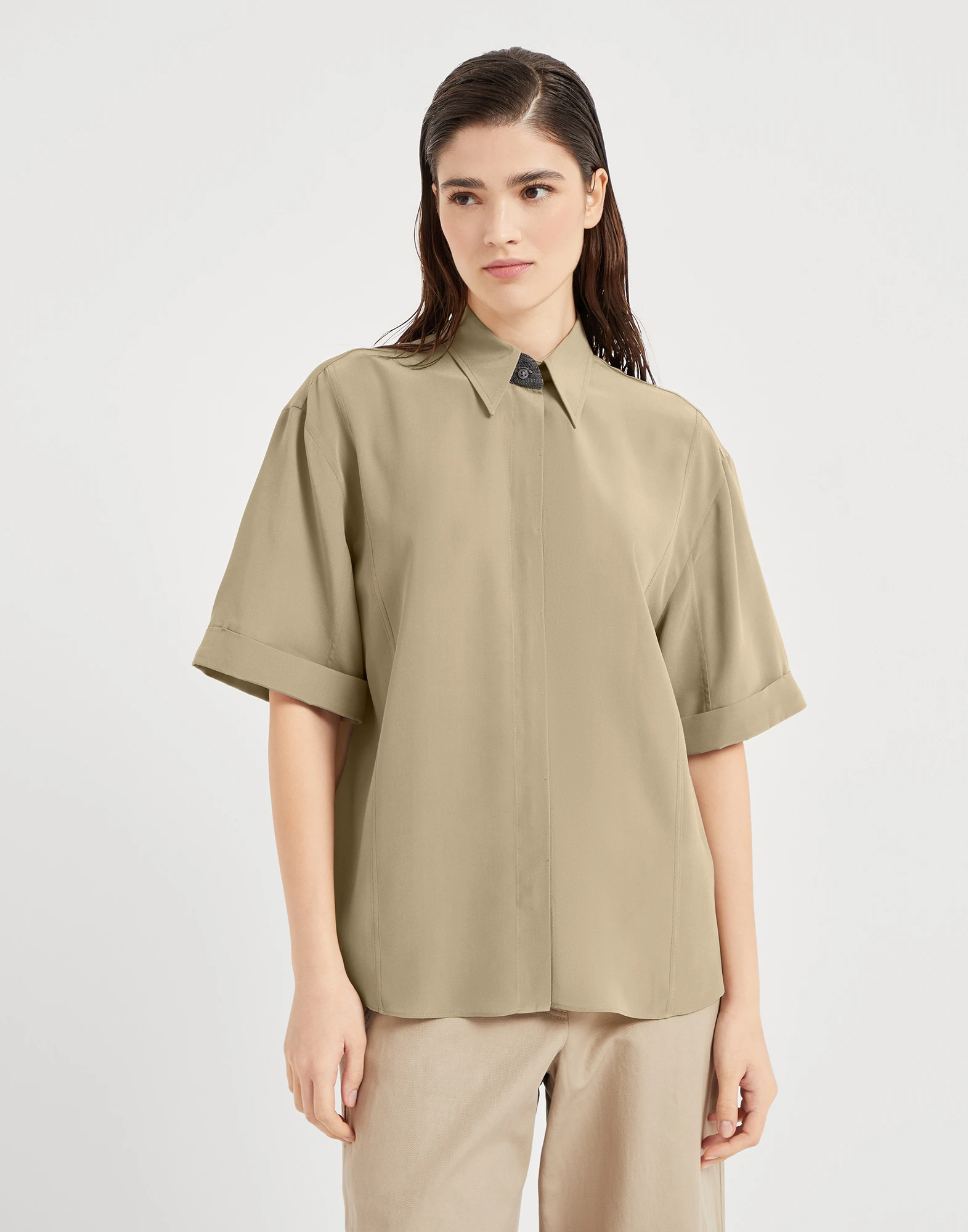 Cr��pe de Chine shirt