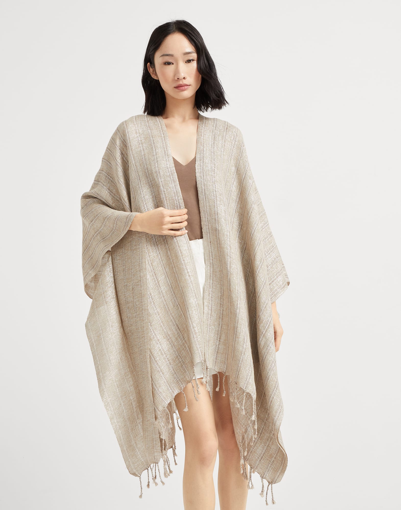 Linen Sparkling poncho